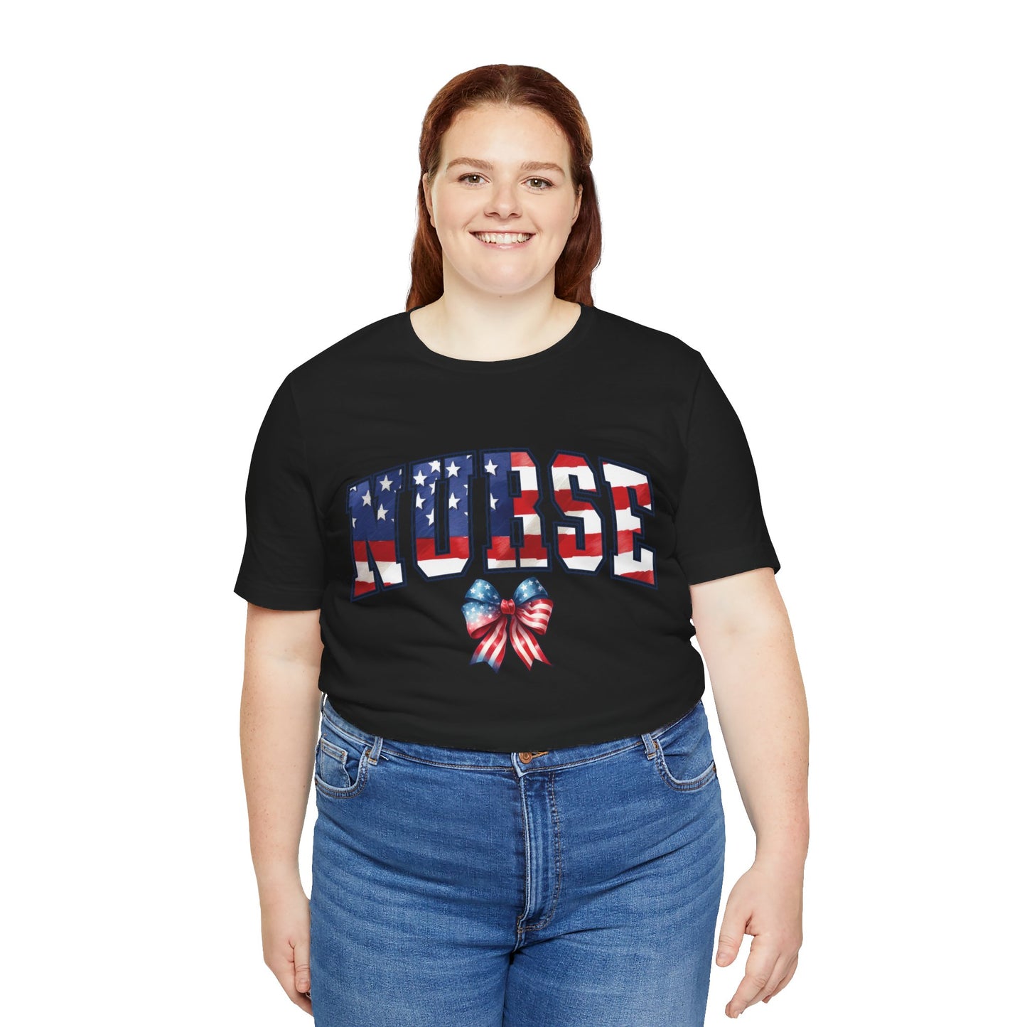 Patriotic Nurse Unisex Jersey Short Sleeve Tee