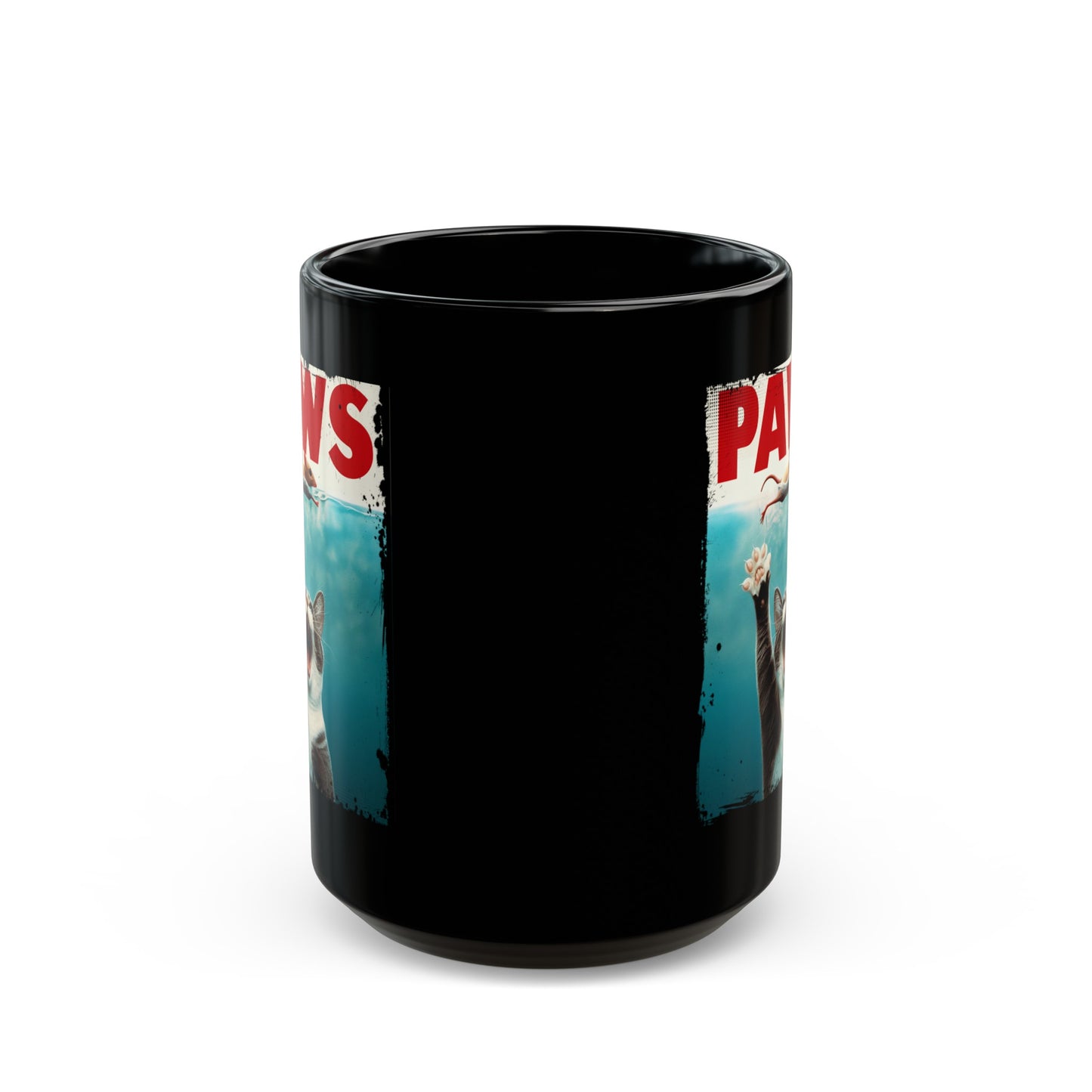 Paws Capture Beneath the Surface Black Mug (11oz, 15oz)