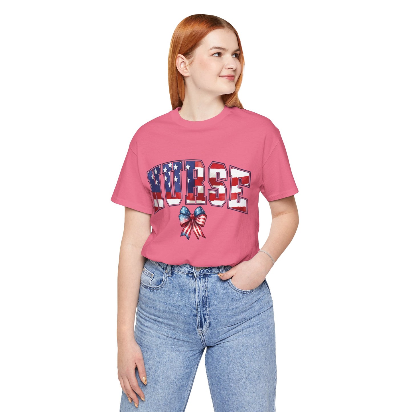 Patriotic Nurse Unisex Jersey Short Sleeve Tee