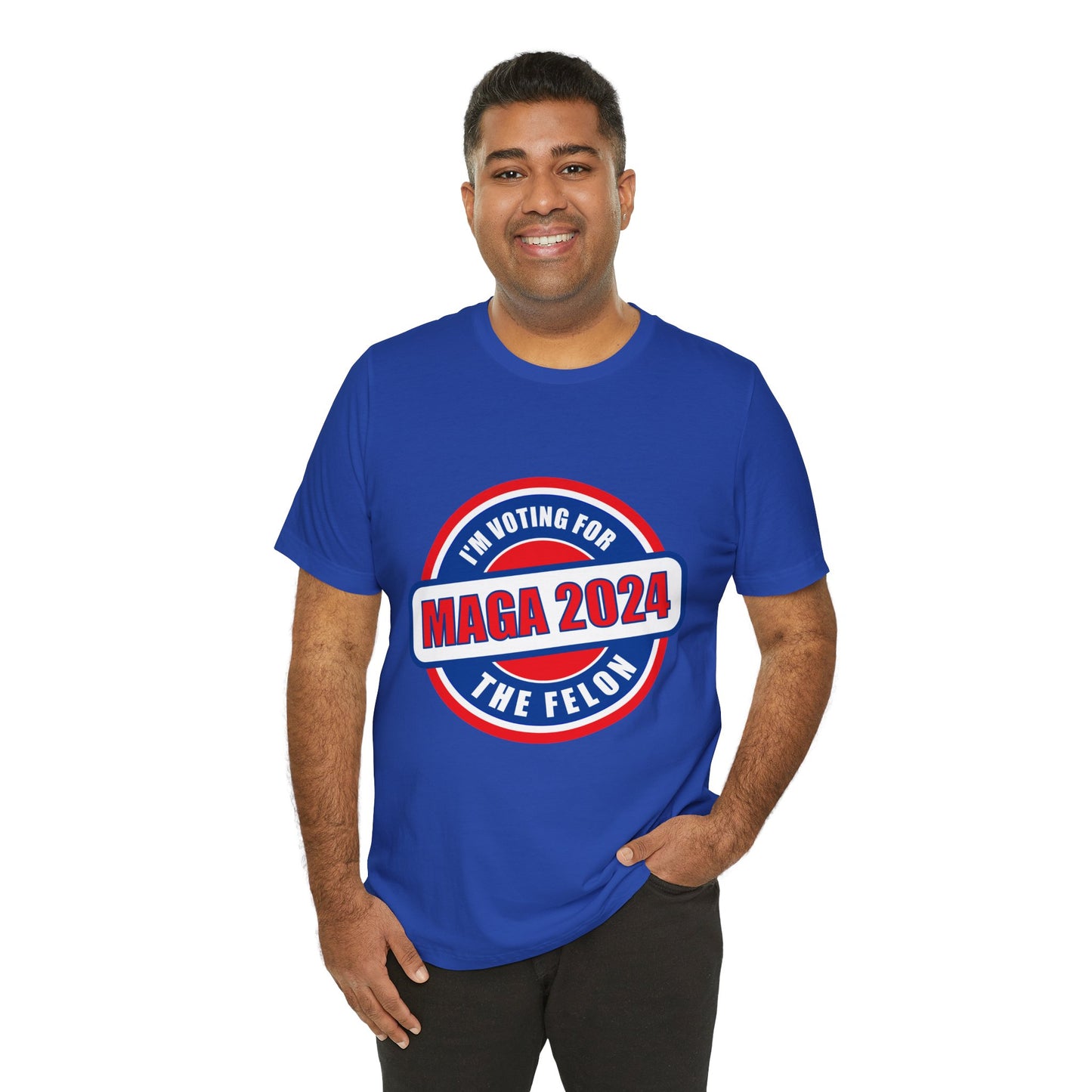 I'm Voting for the Felon Mega 2024 Unisex Jersey Short Sleeve Tee