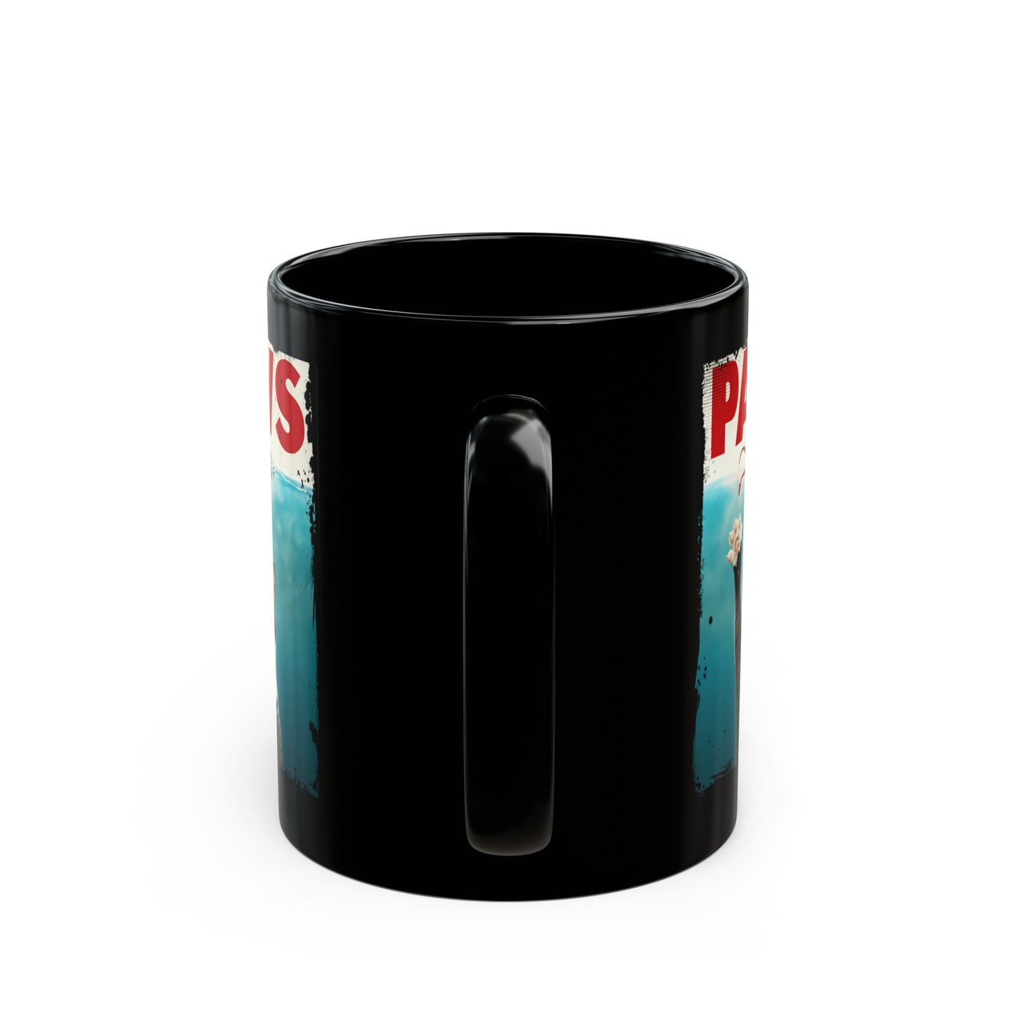 Paws Capture Beneath the Surface Black Mug (11oz, 15oz)
