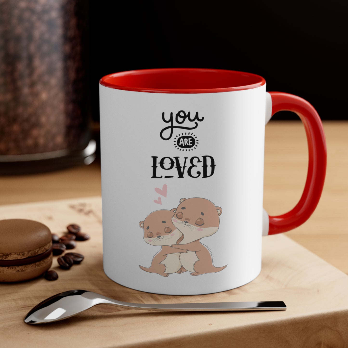 Cute You are Loved Accent Coffee Mug, 11oz