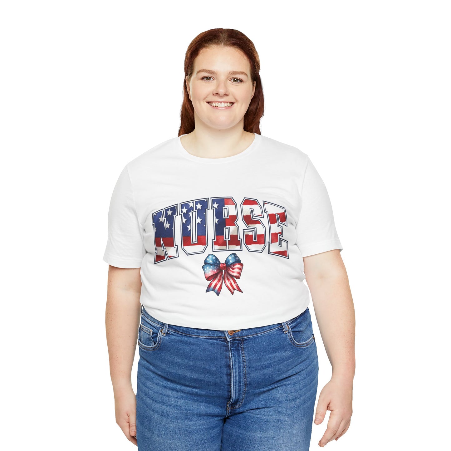 Patriotic Nurse Unisex Jersey Short Sleeve Tee
