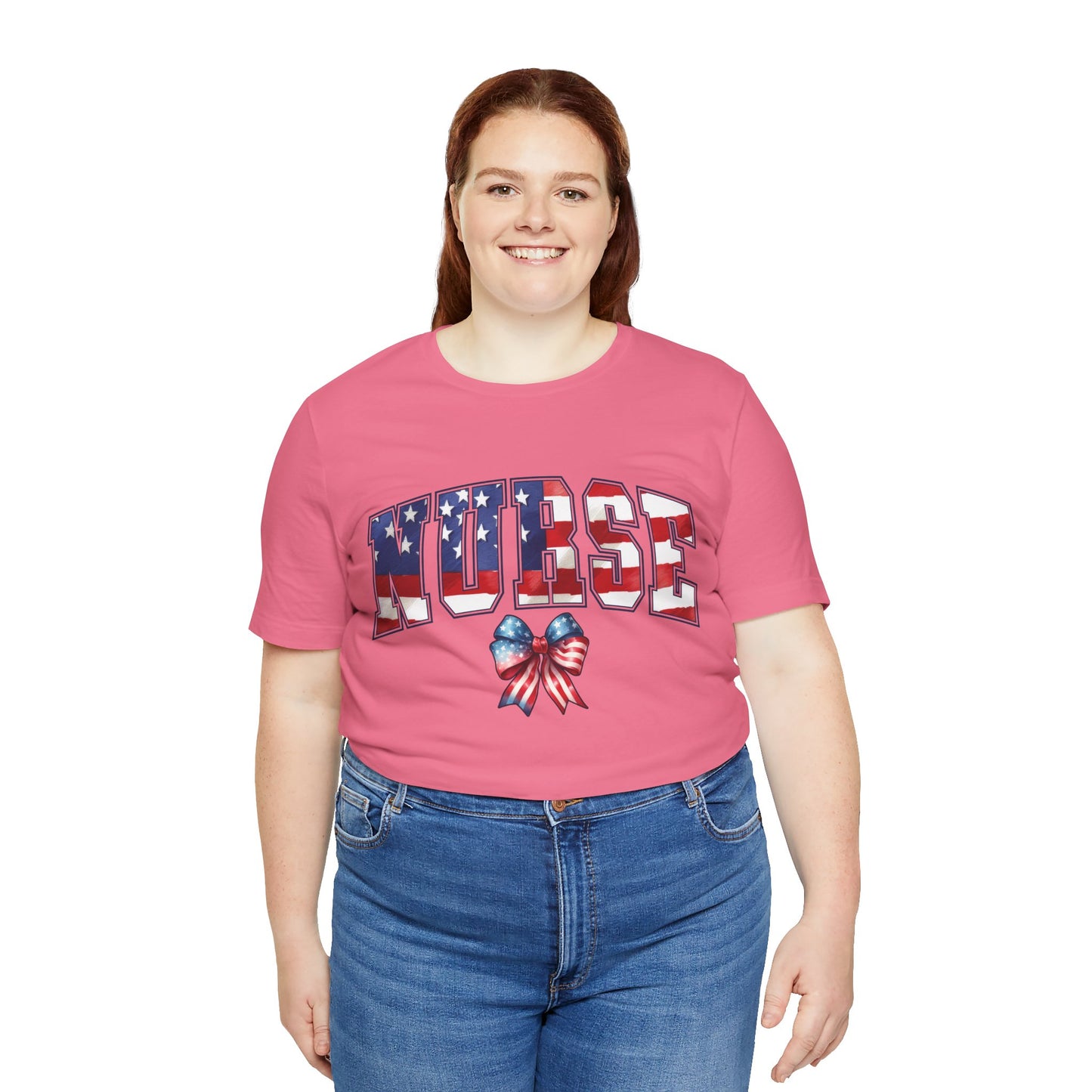 Patriotic Nurse Unisex Jersey Short Sleeve Tee