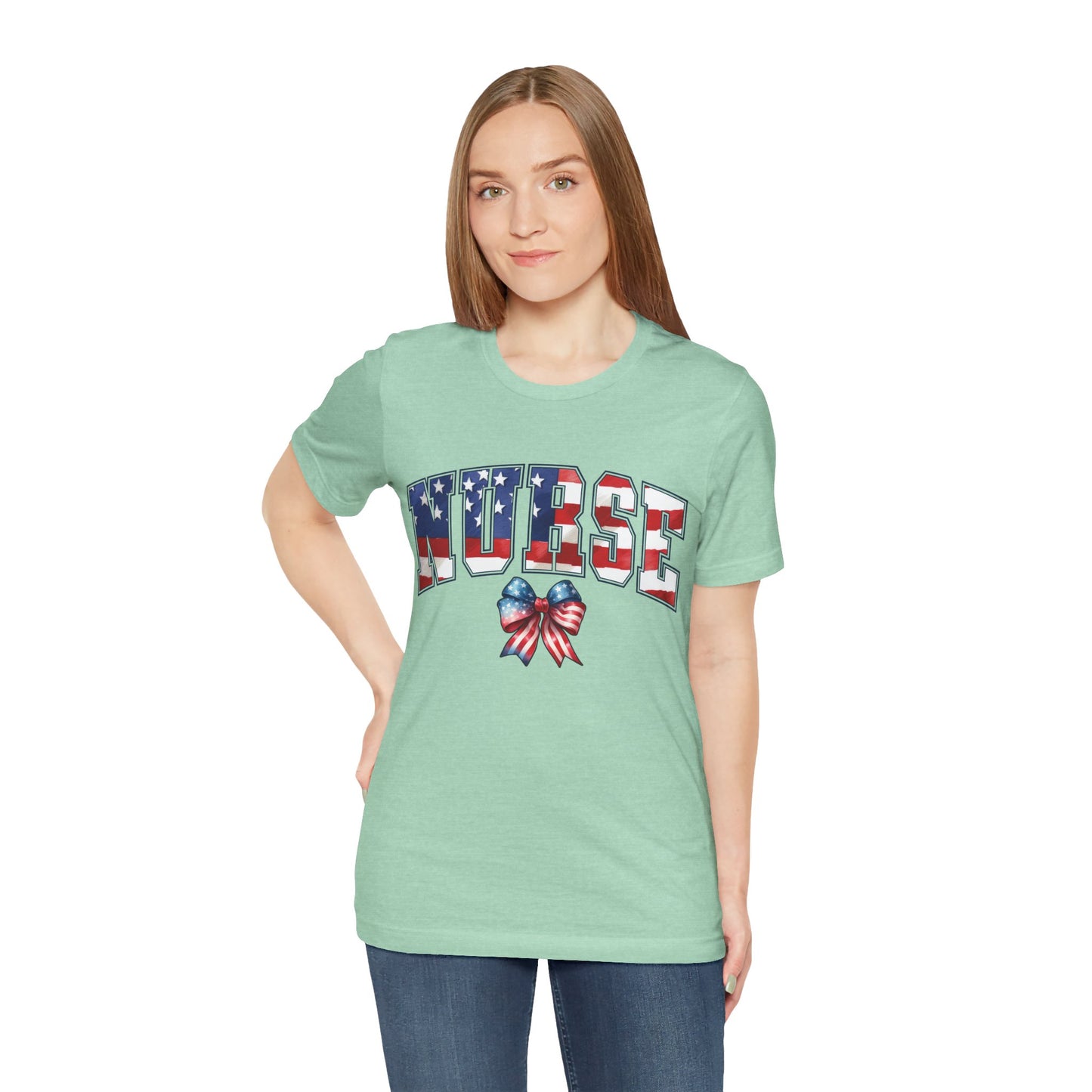 Patriotic Nurse Unisex Jersey Short Sleeve Tee