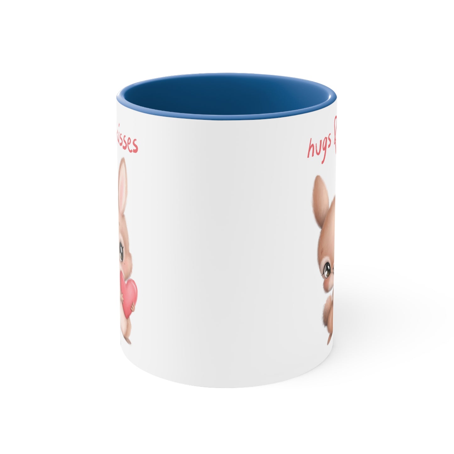 Hugs & Kisses Bunny Accent Coffee Mug, 11oz