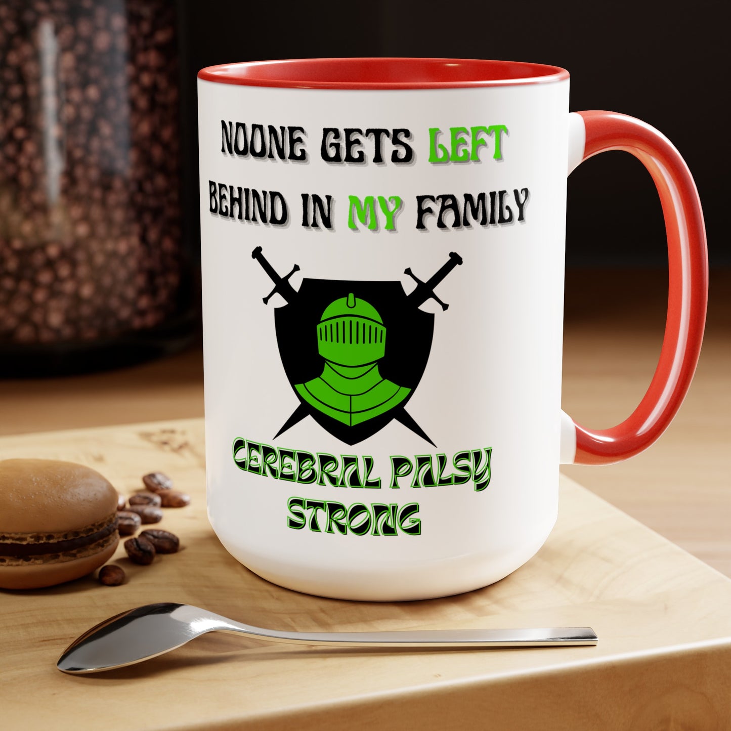 Cerebral Palsy Strong Two-Tone Coffee Mugs, 15oz