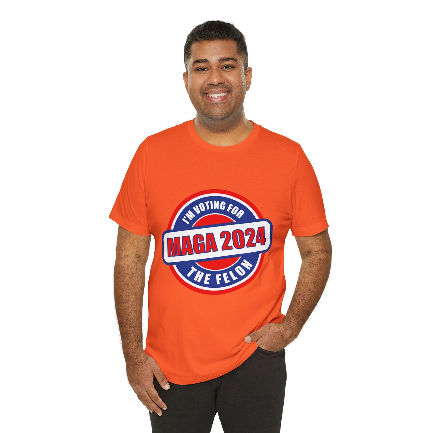 I'm Voting for the Felon Mega 2024 Unisex Jersey Short Sleeve Tee