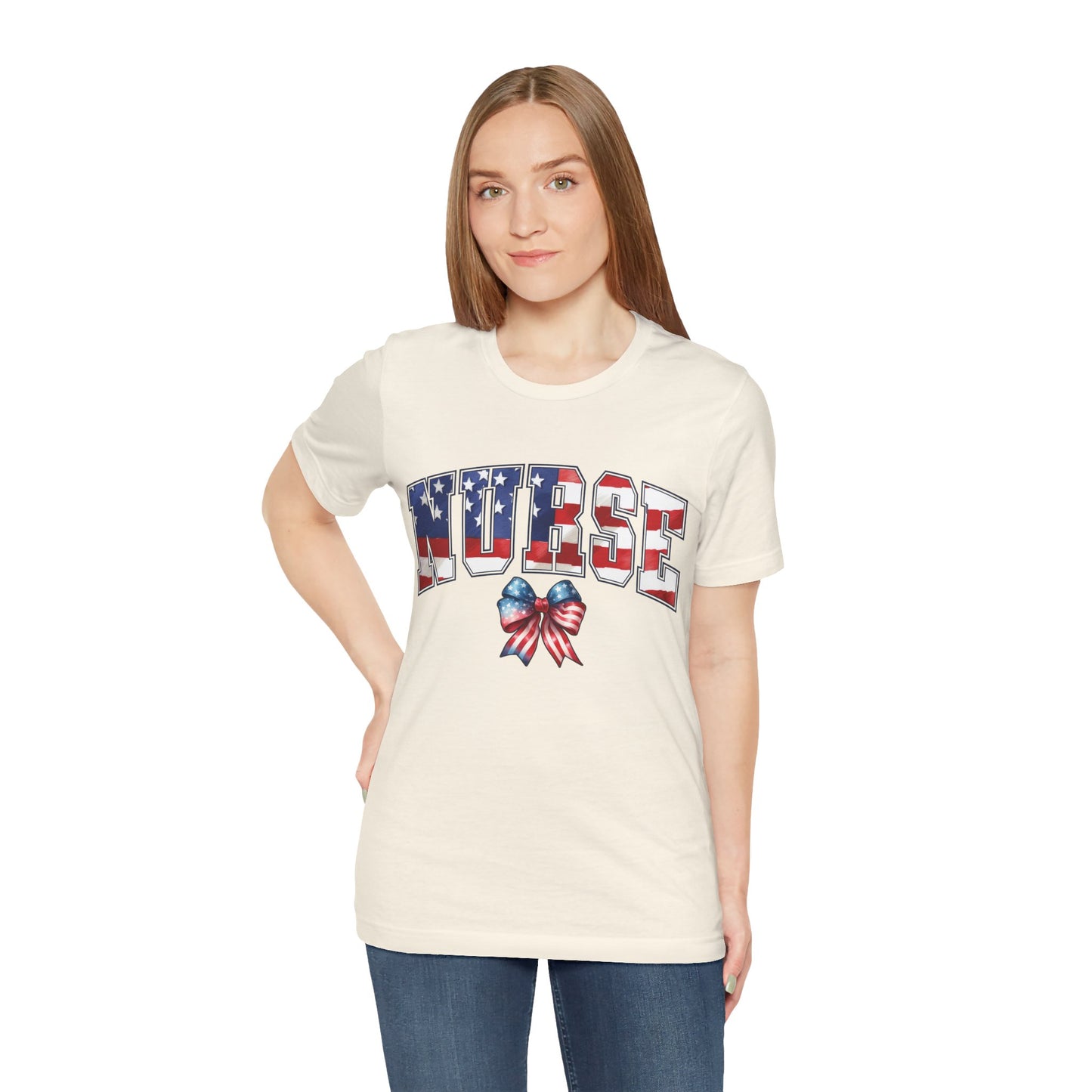 Patriotic Nurse Unisex Jersey Short Sleeve Tee