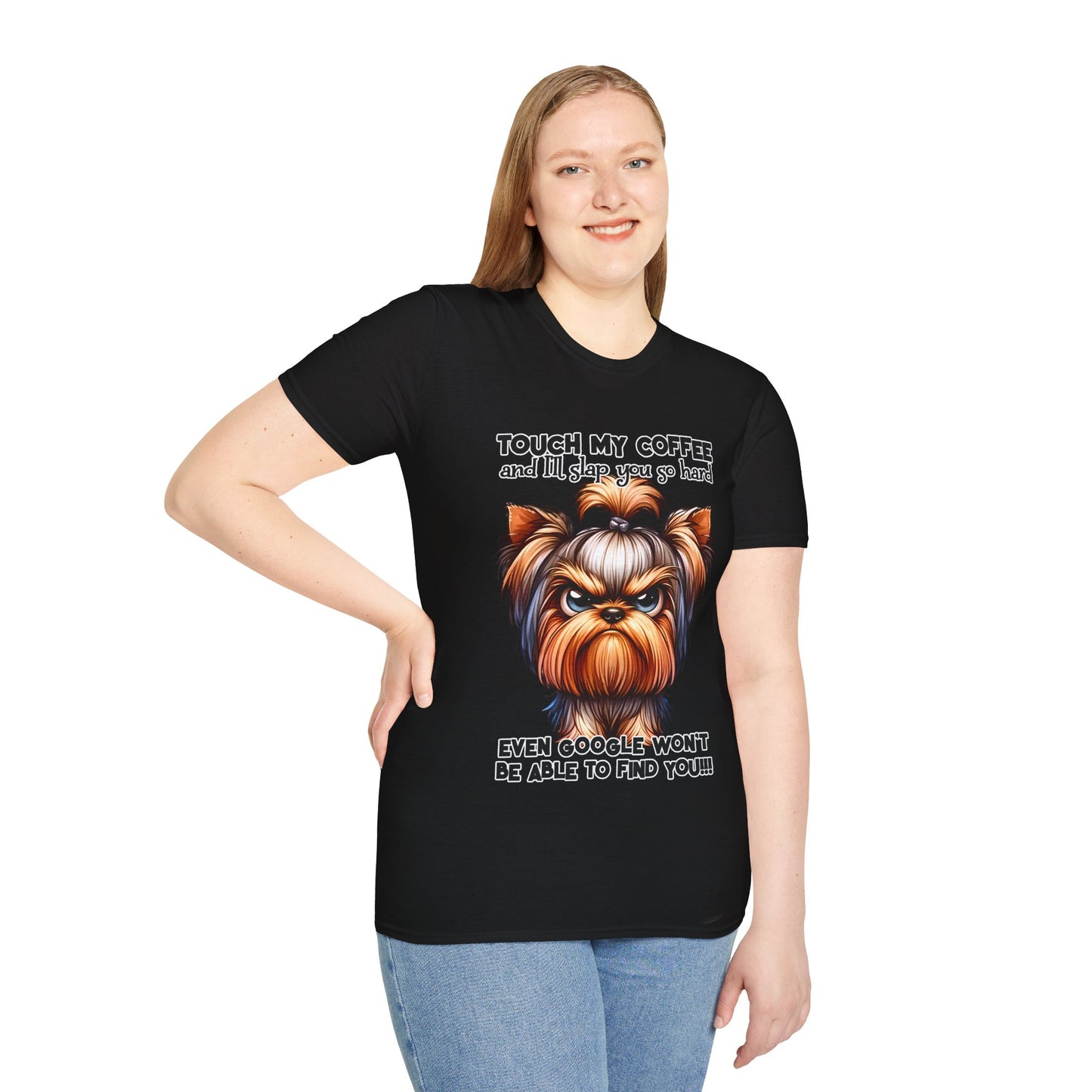 Funny Dog Lover T-Shirt - Touch My Coffee & I'll Slap You Hard
