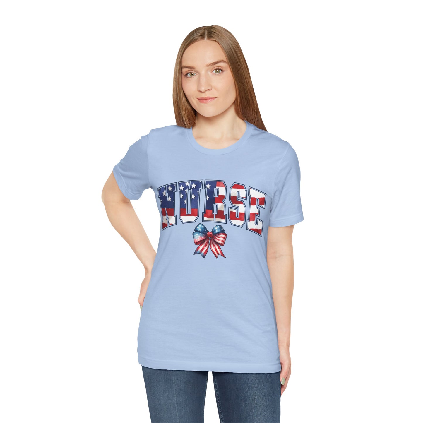 Patriotic Nurse Unisex Jersey Short Sleeve Tee