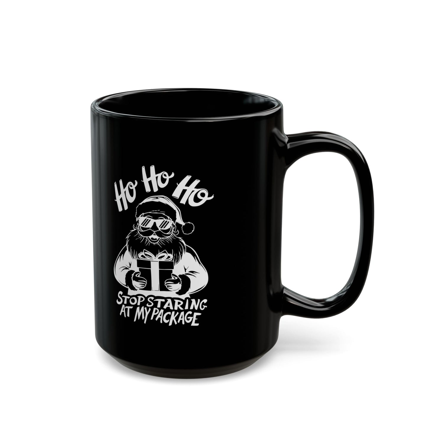 Funny Staring at my Package Black Mug (11oz, 15oz)