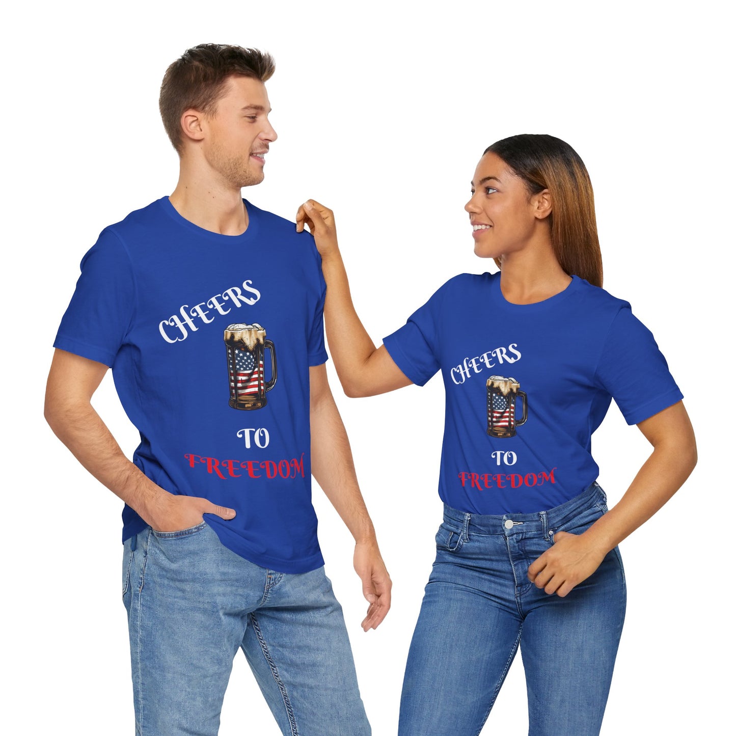 Cheers to Freedom Unisex Jersey Short Sleeve Tee