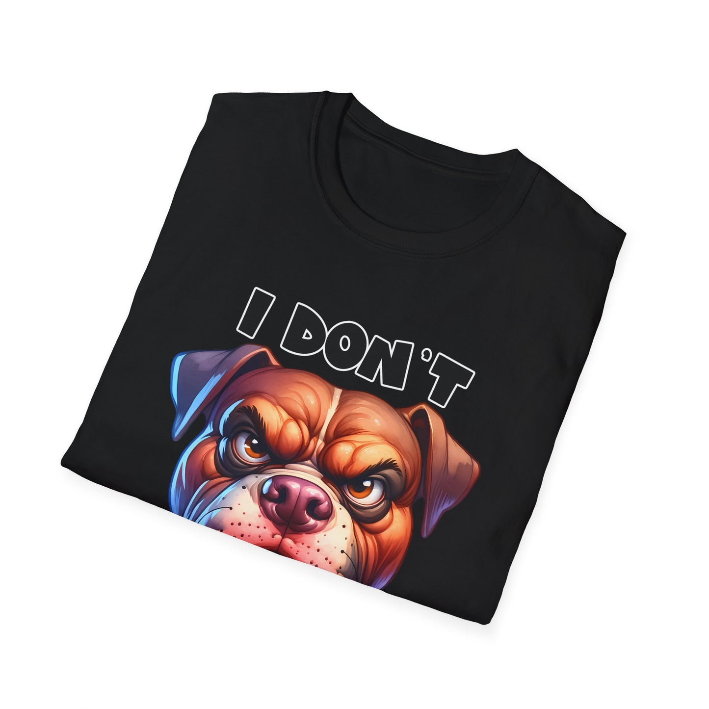 Graphic Dog Lover T-Shirt - 'I Don't Give a Woof!' Unisex Softstyle Tee
