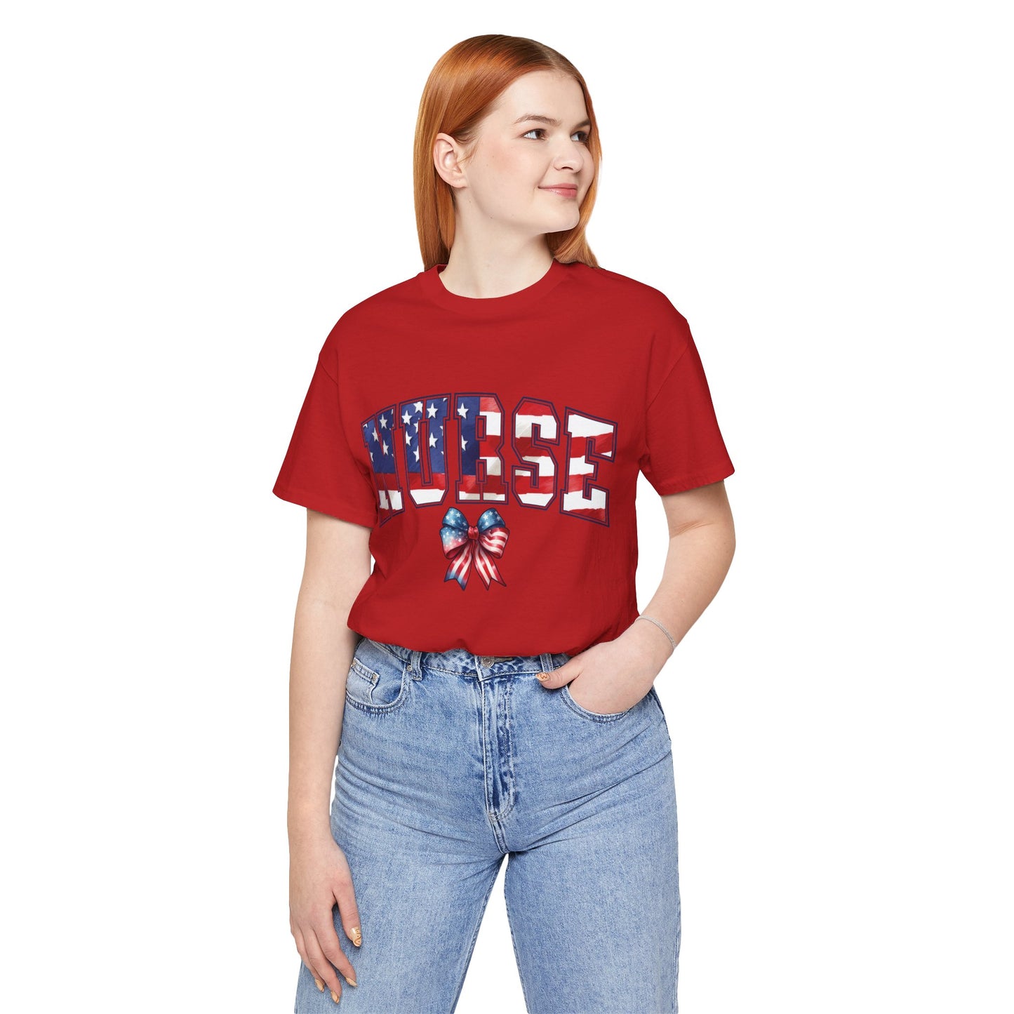 Patriotic Nurse Unisex Jersey Short Sleeve Tee