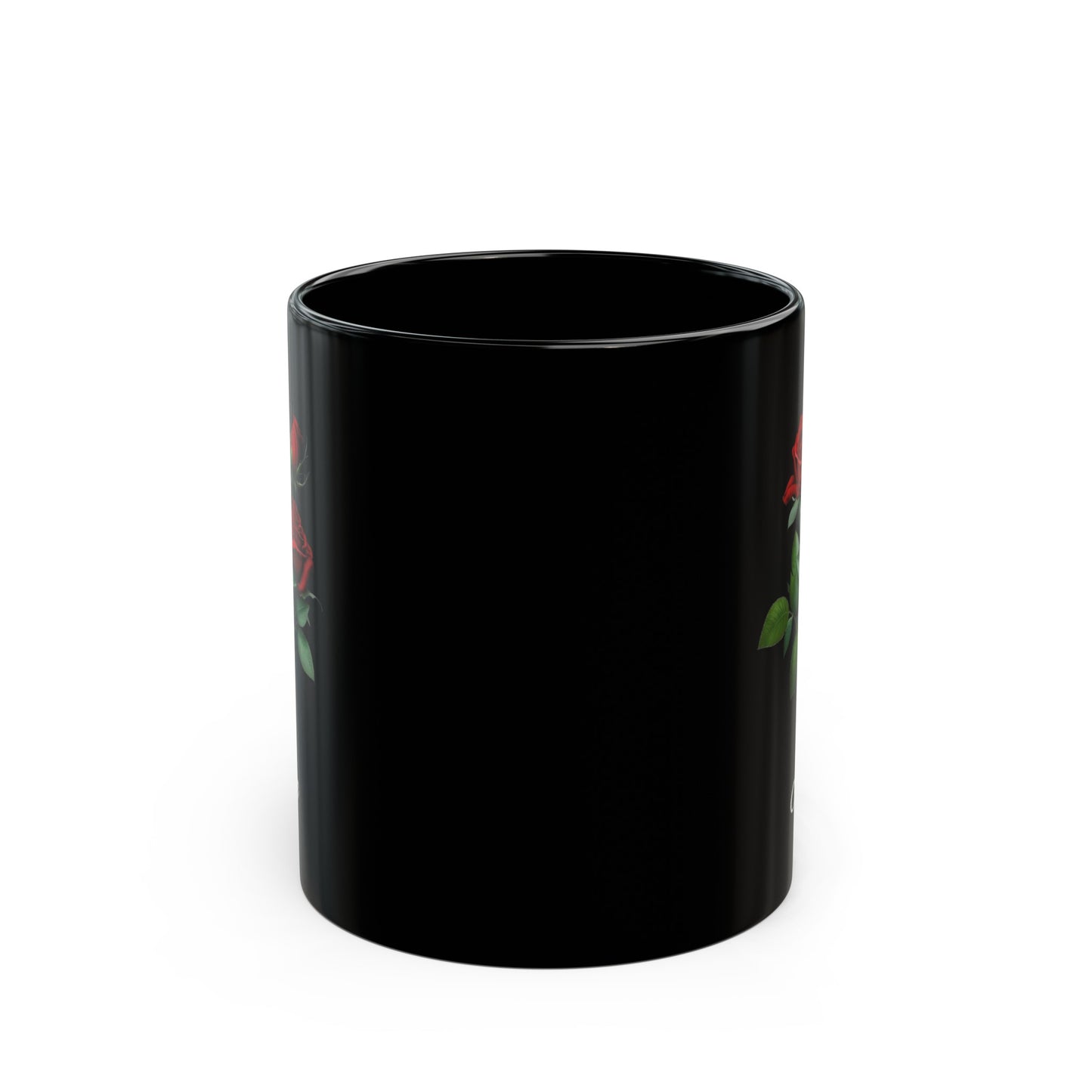 June Birth Flower Rose Black Mug (11oz, 15oz)