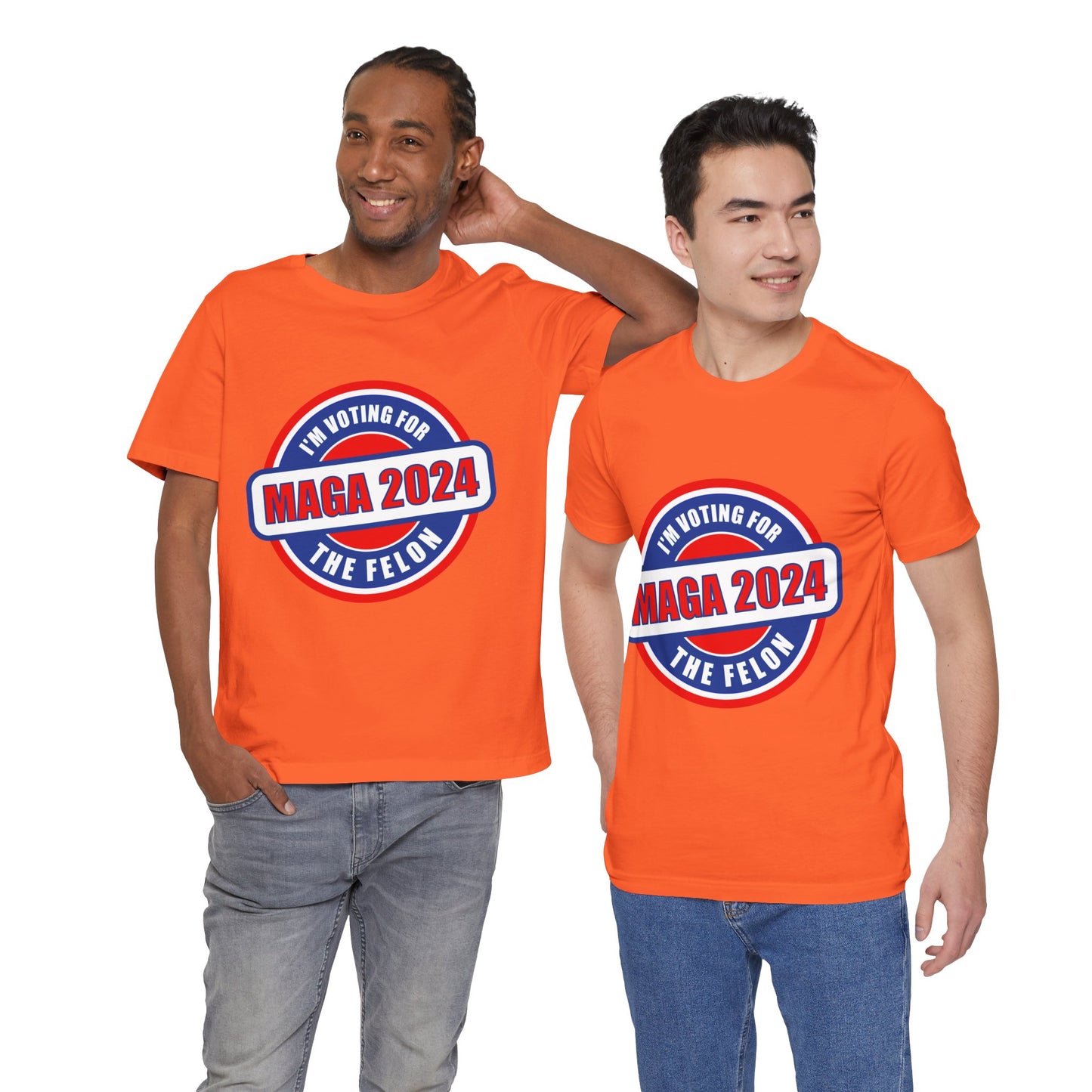 I'm Voting for the Felon Mega 2024 Unisex Jersey Short Sleeve Tee