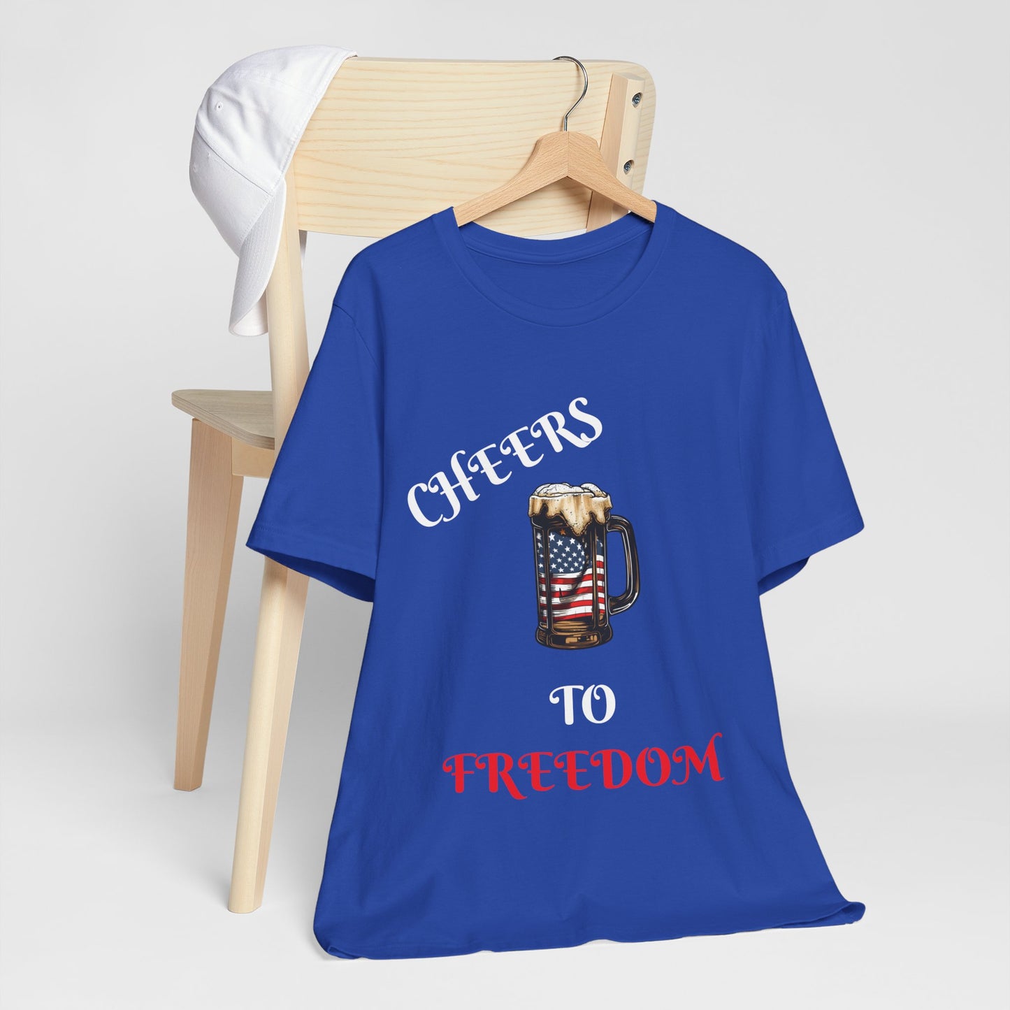 Cheers to Freedom Unisex Jersey Short Sleeve Tee