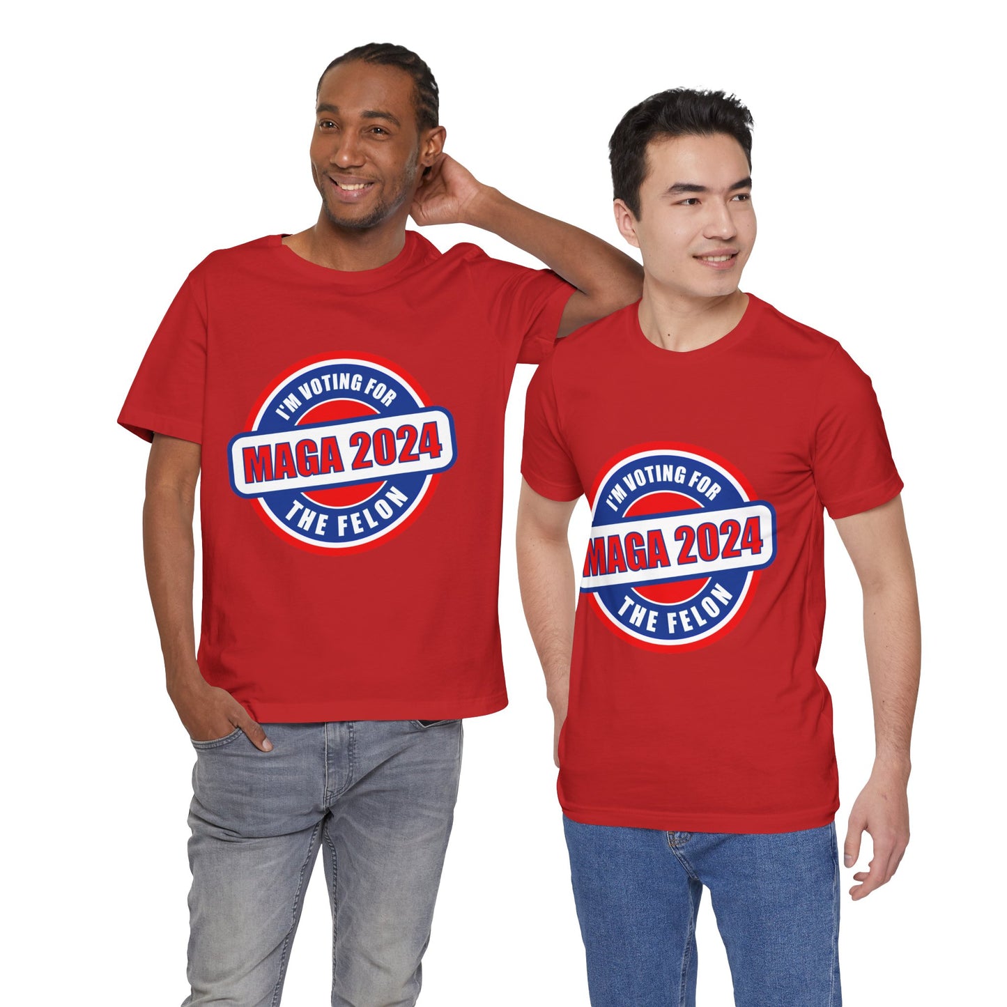 I'm Voting for the Felon Mega 2024 Unisex Jersey Short Sleeve Tee