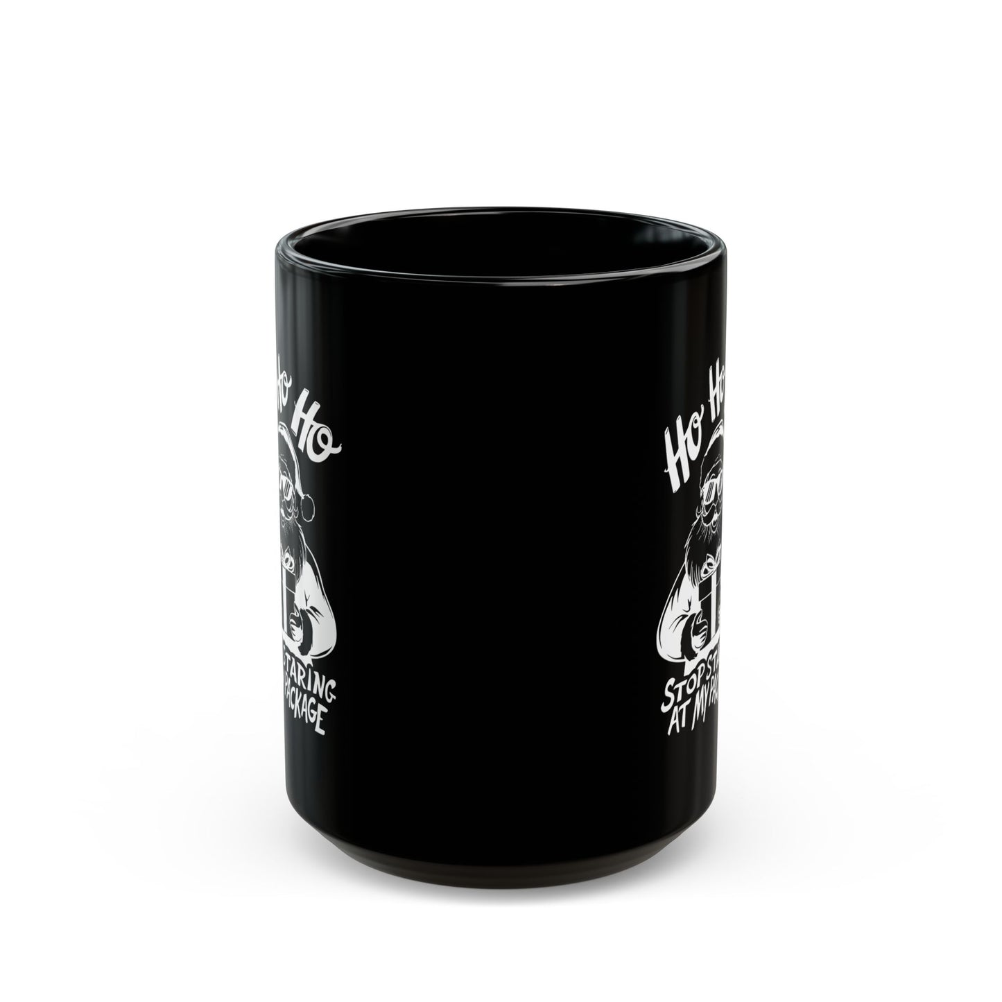 Funny Staring at my Package Black Mug (11oz, 15oz)