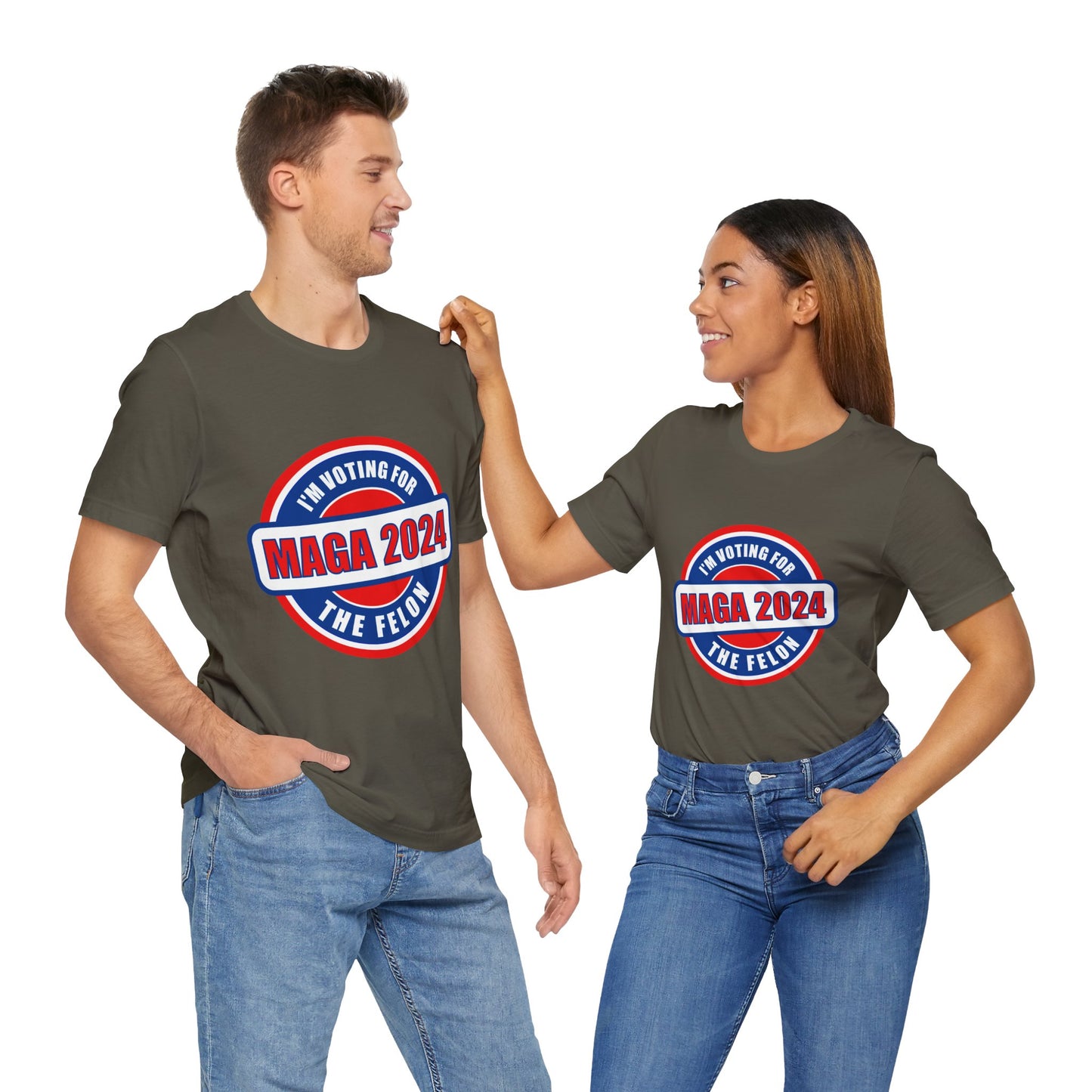 I'm Voting for the Felon Mega 2024 Unisex Jersey Short Sleeve Tee