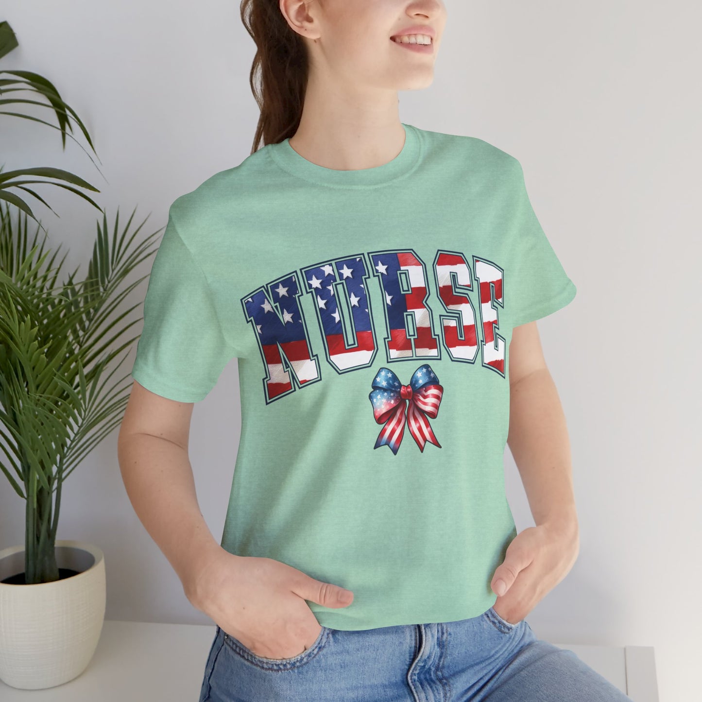 Patriotic Nurse Unisex Jersey Short Sleeve Tee