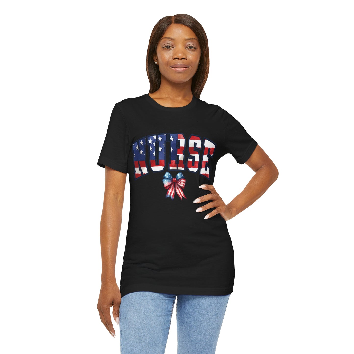 Patriotic Nurse Unisex Jersey Short Sleeve Tee