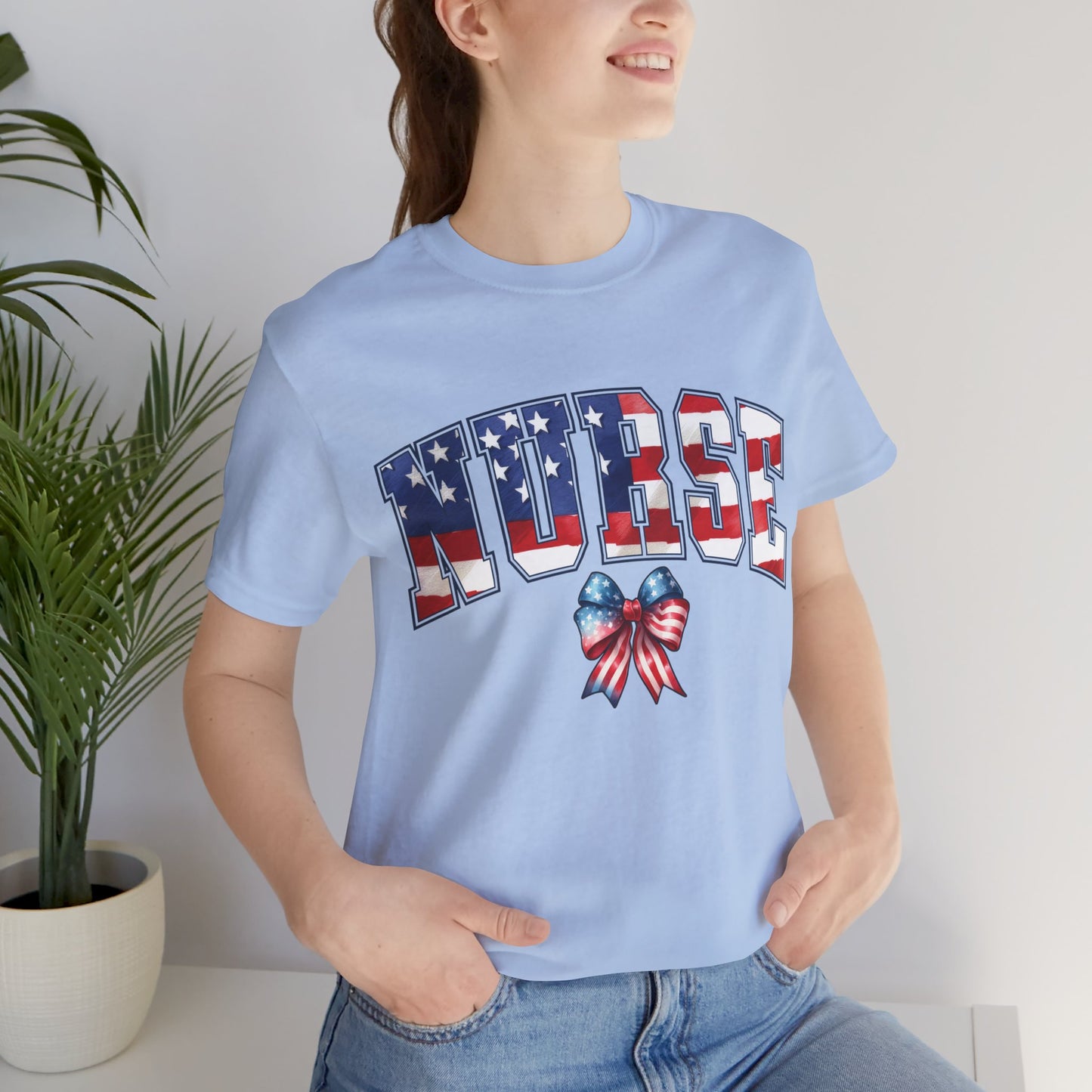 Patriotic Nurse Unisex Jersey Short Sleeve Tee