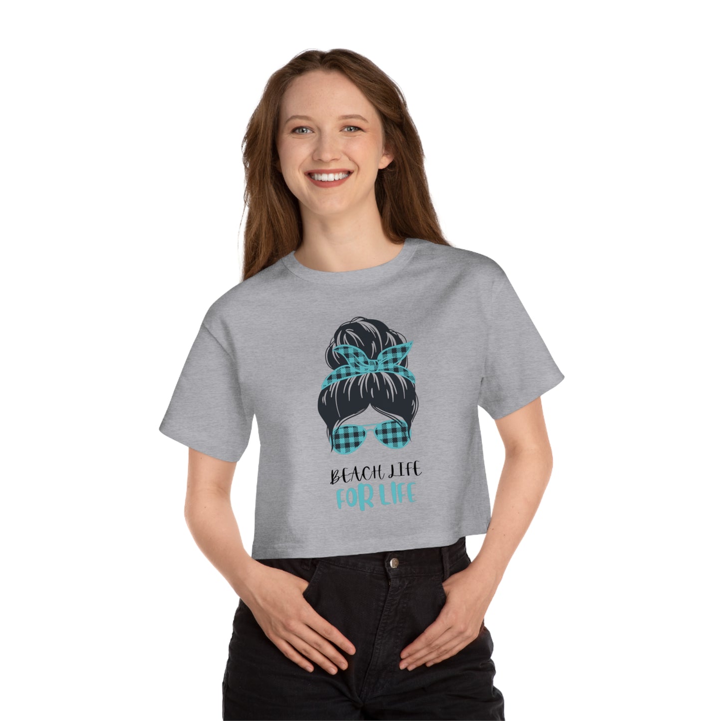 Beach Life Champion Women's Heritage Cropped T-Shirt
