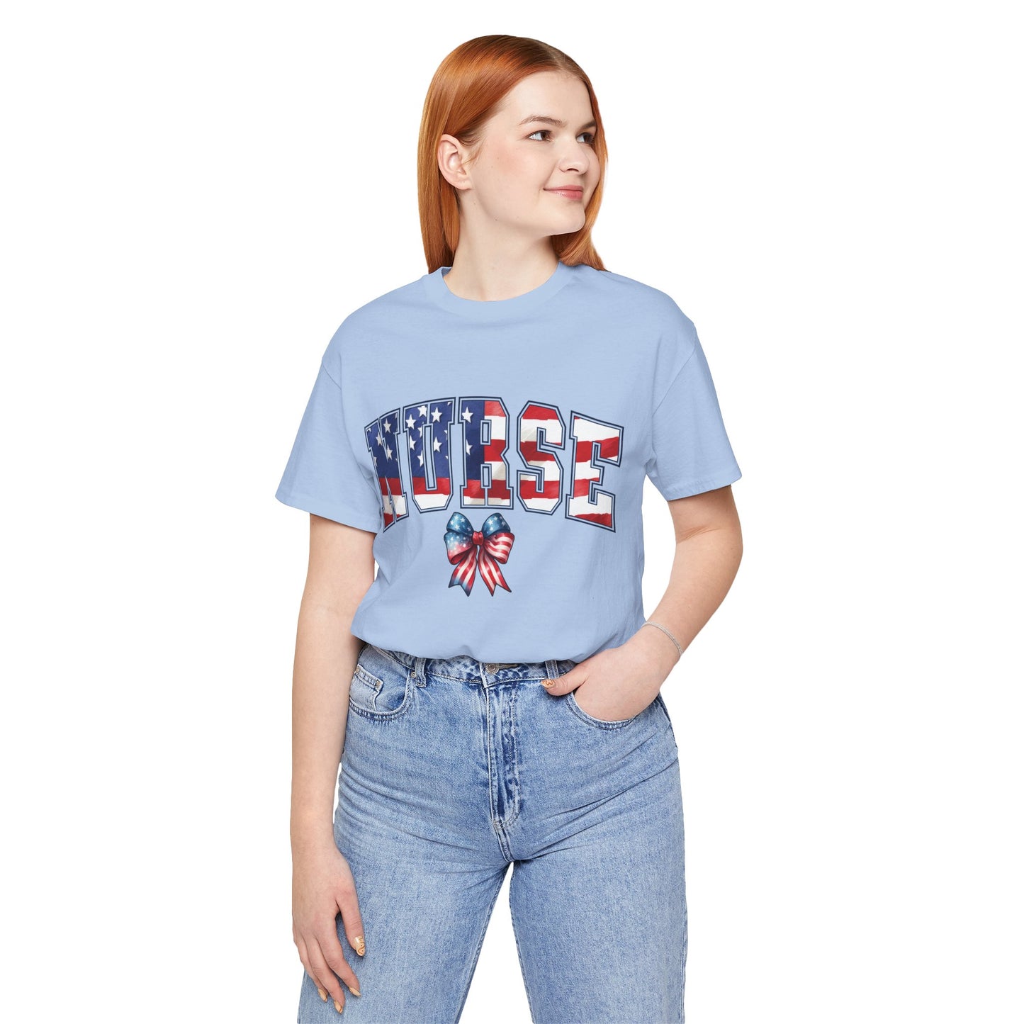 Patriotic Nurse Unisex Jersey Short Sleeve Tee