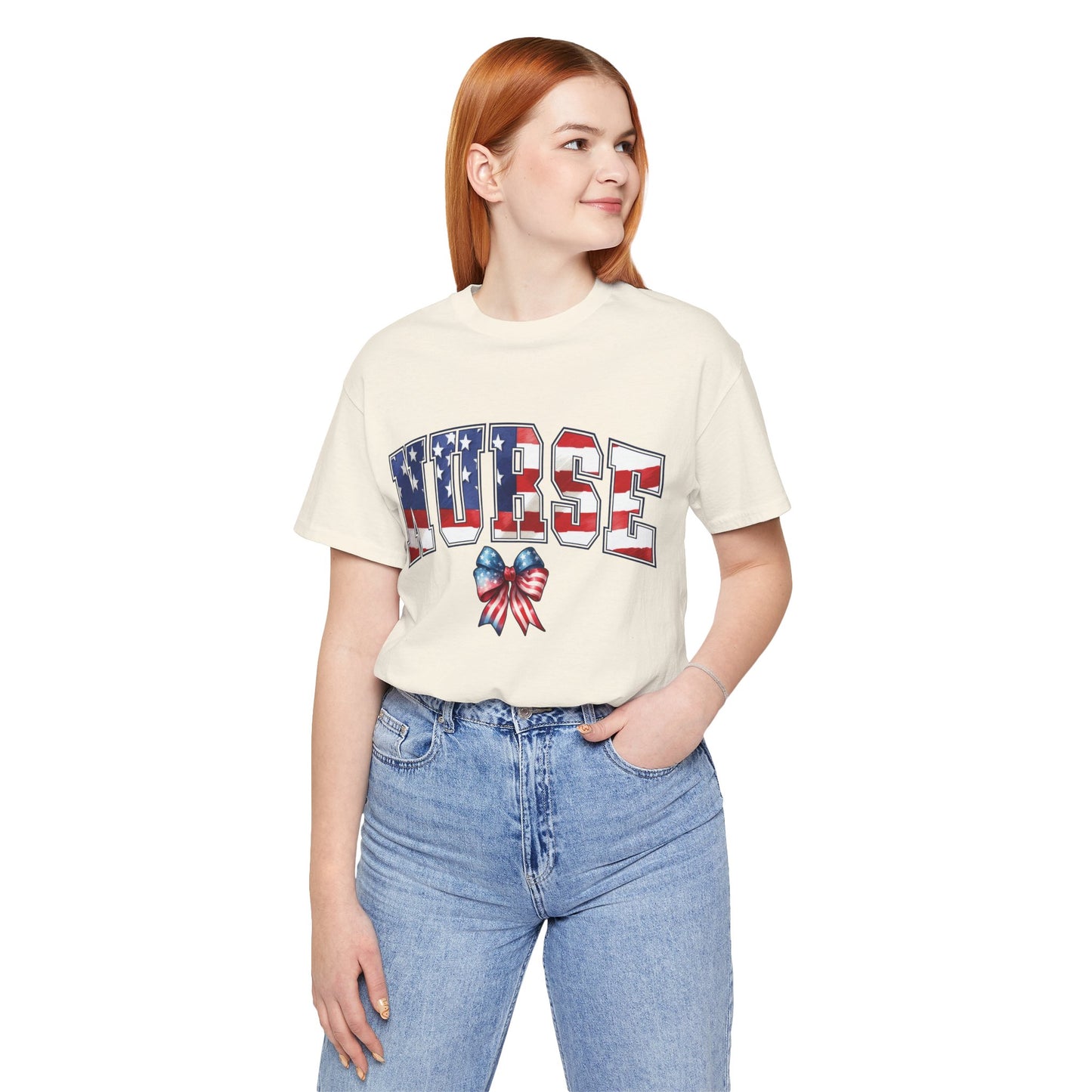 Patriotic Nurse Unisex Jersey Short Sleeve Tee