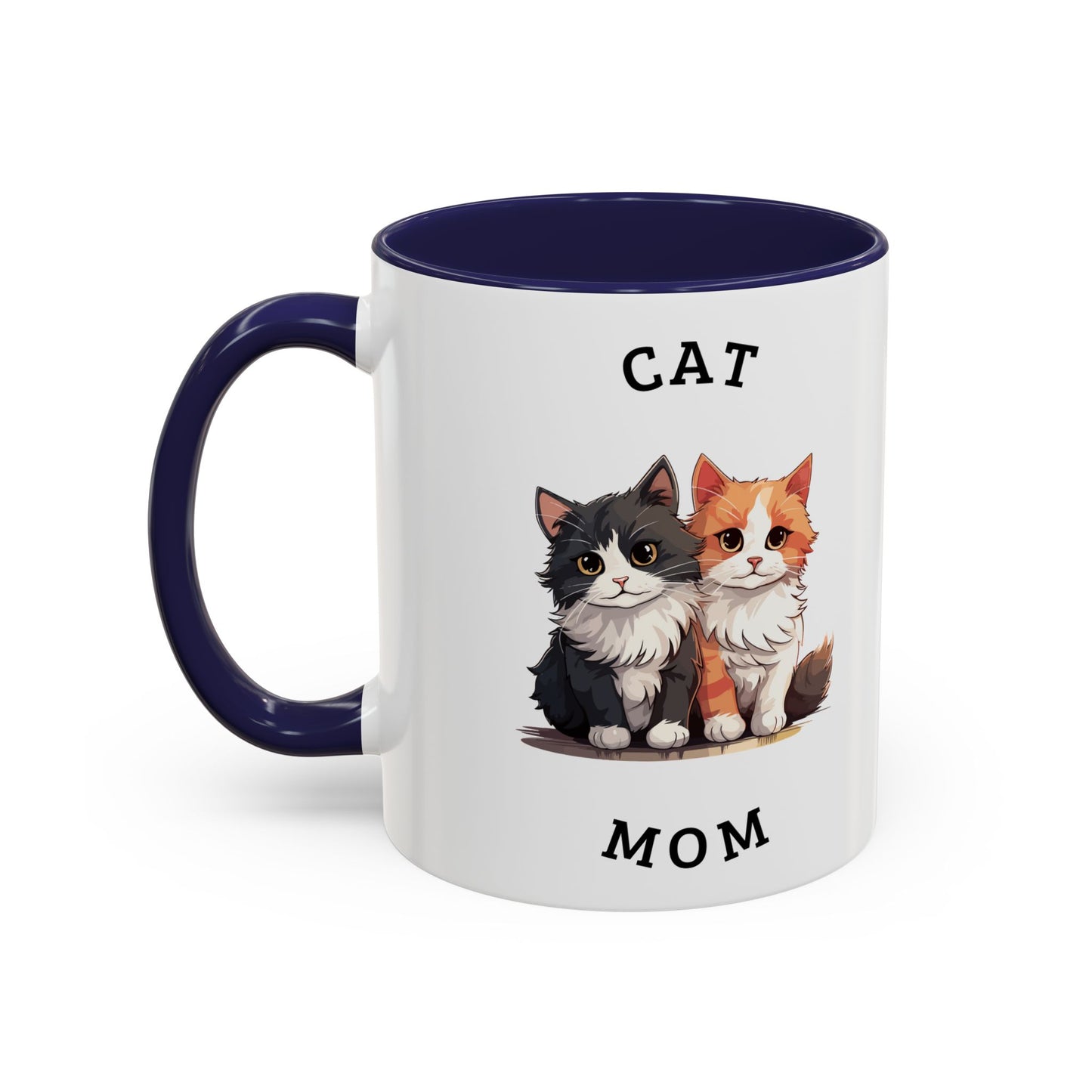 Cat Mom Accent Coffee Mug, 11oz