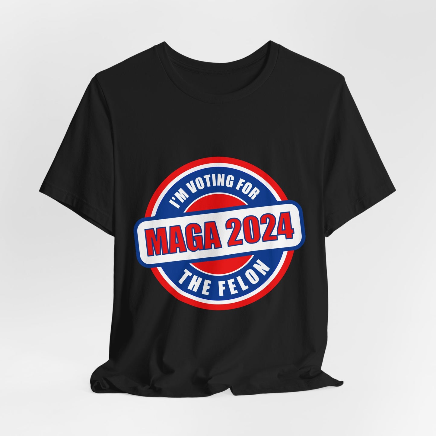 I'm Voting for the Felon Mega 2024 Unisex Jersey Short Sleeve Tee