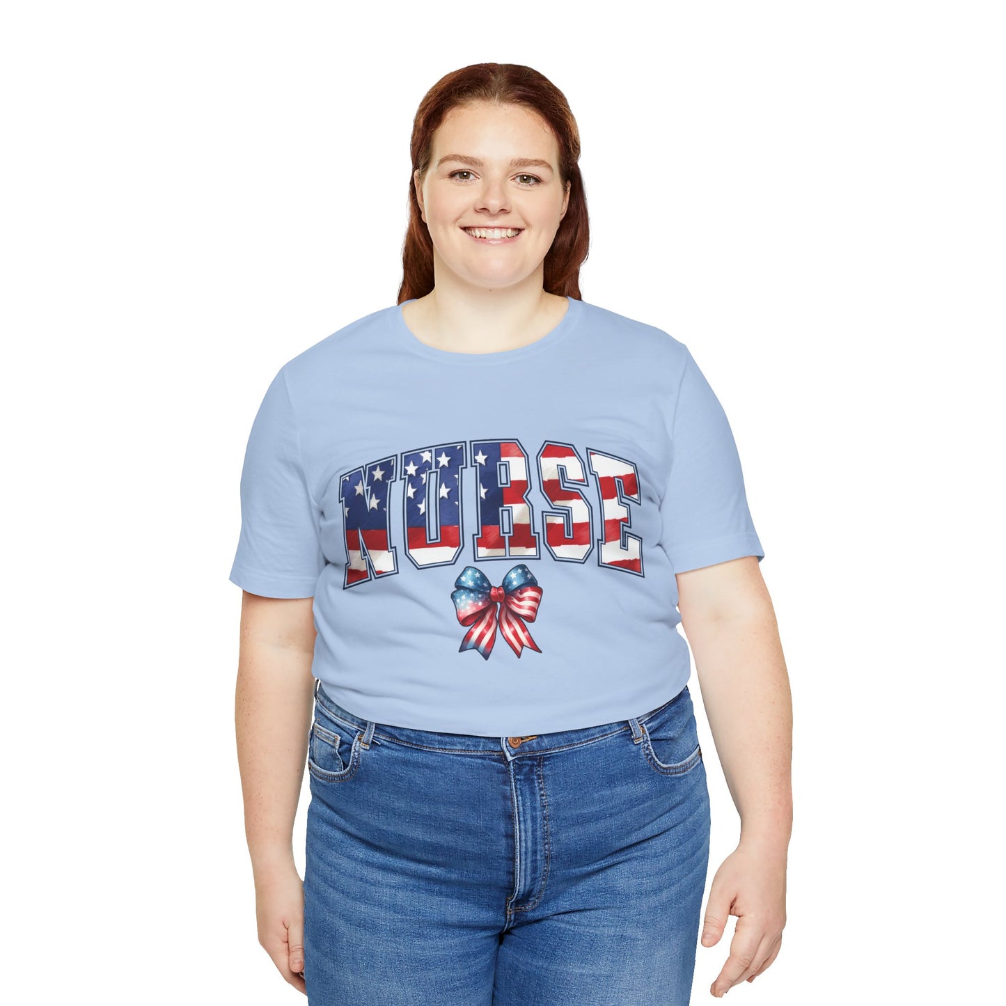 Patriotic Nurse Unisex Jersey Short Sleeve Tee