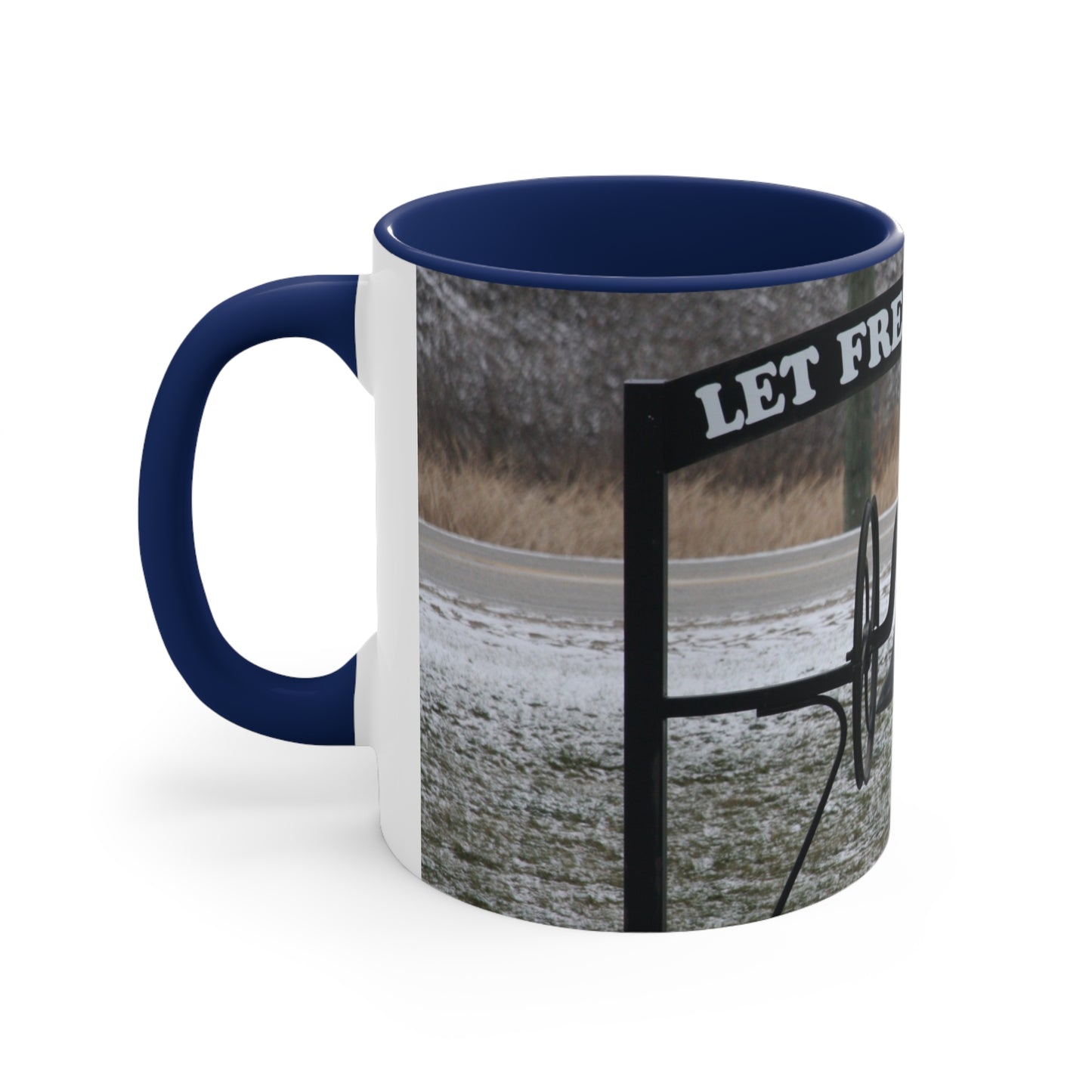 Let Freedom Ring Accent Coffee Mug, 11oz