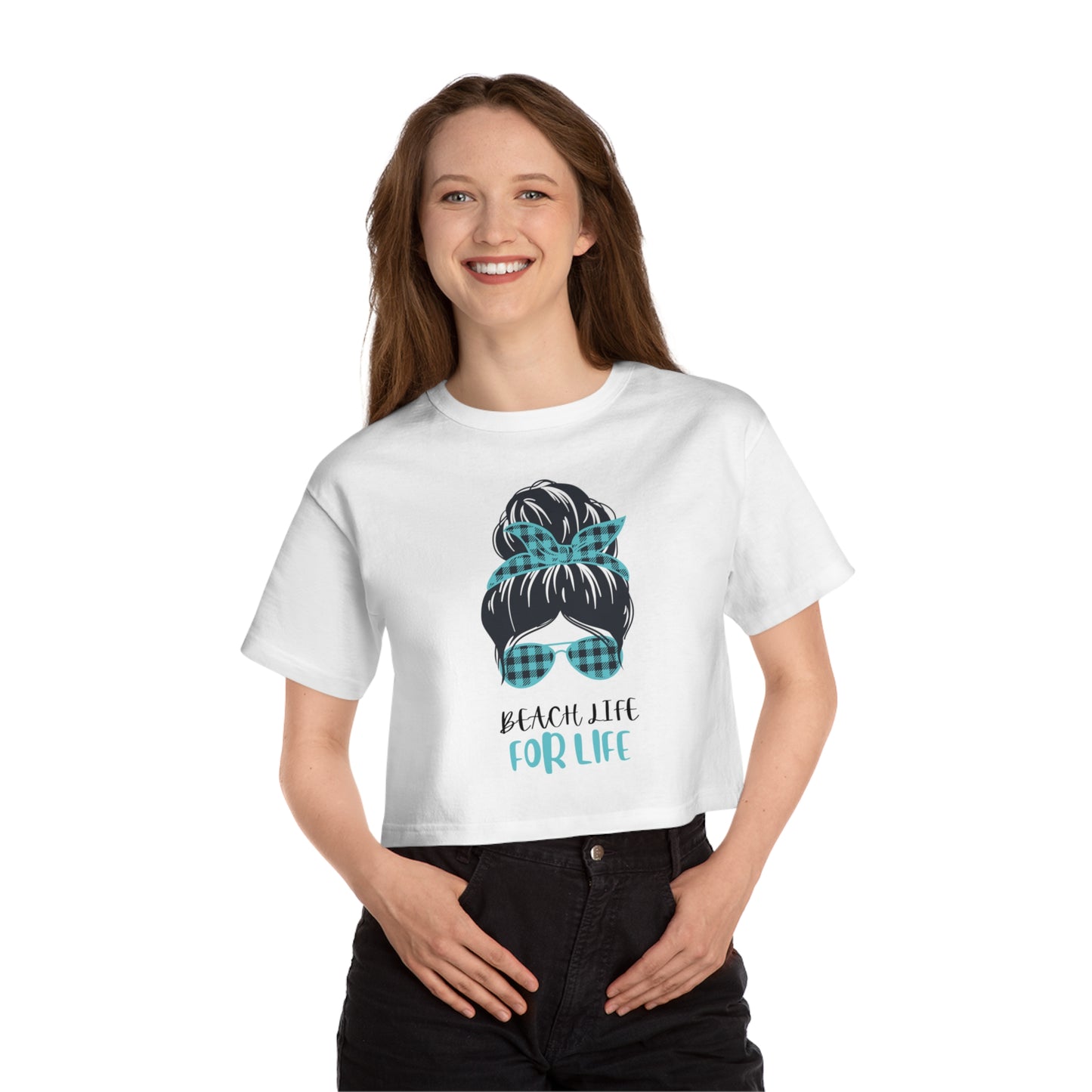 Beach Life Champion Women's Heritage Cropped T-Shirt