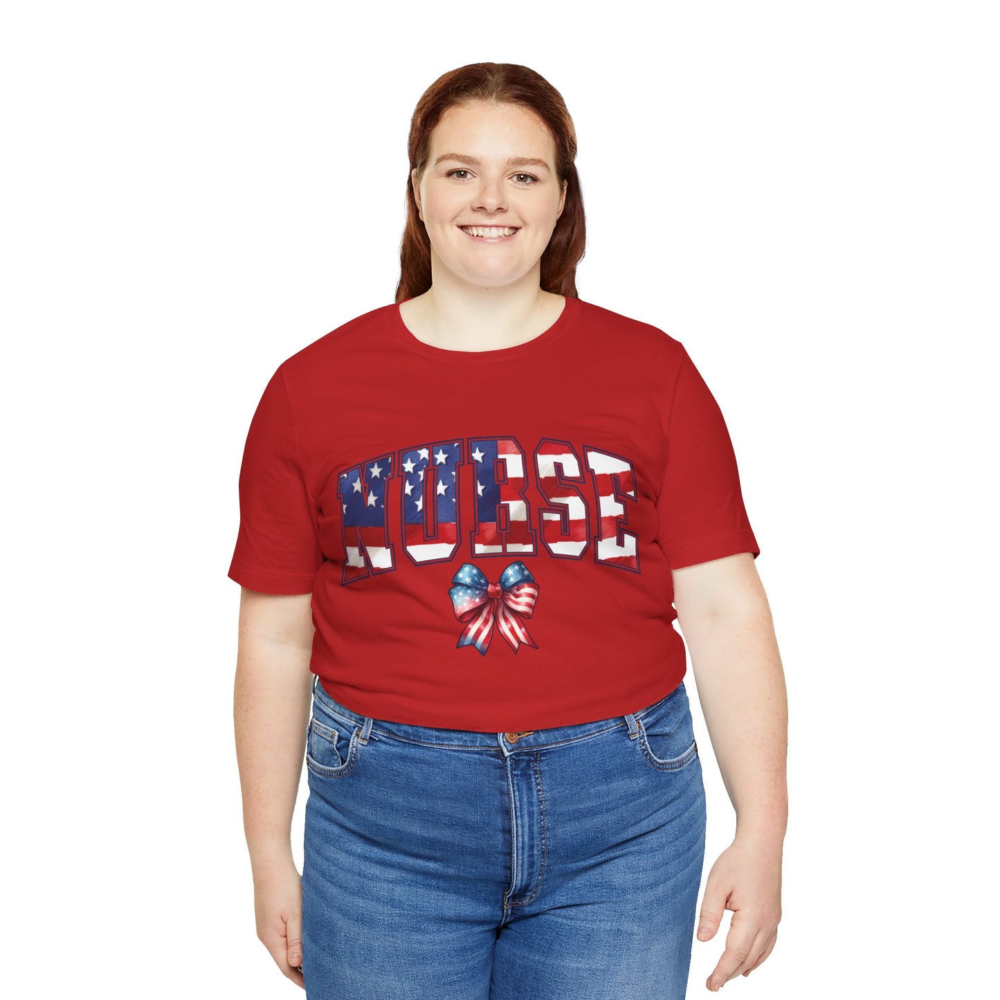 Patriotic Nurse Unisex Jersey Short Sleeve Tee