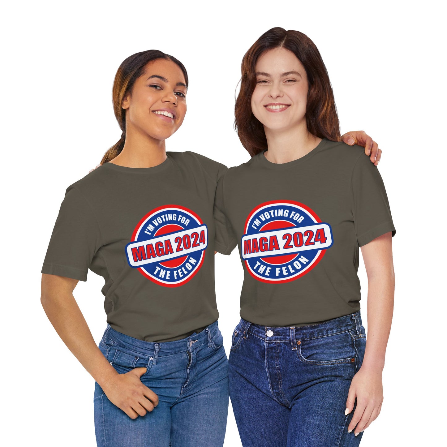 I'm Voting for the Felon Mega 2024 Unisex Jersey Short Sleeve Tee