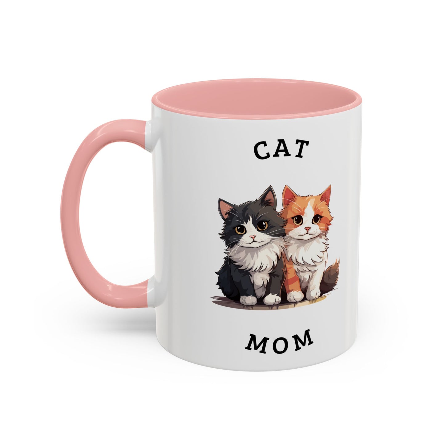 Cat Mom Accent Coffee Mug, 11oz