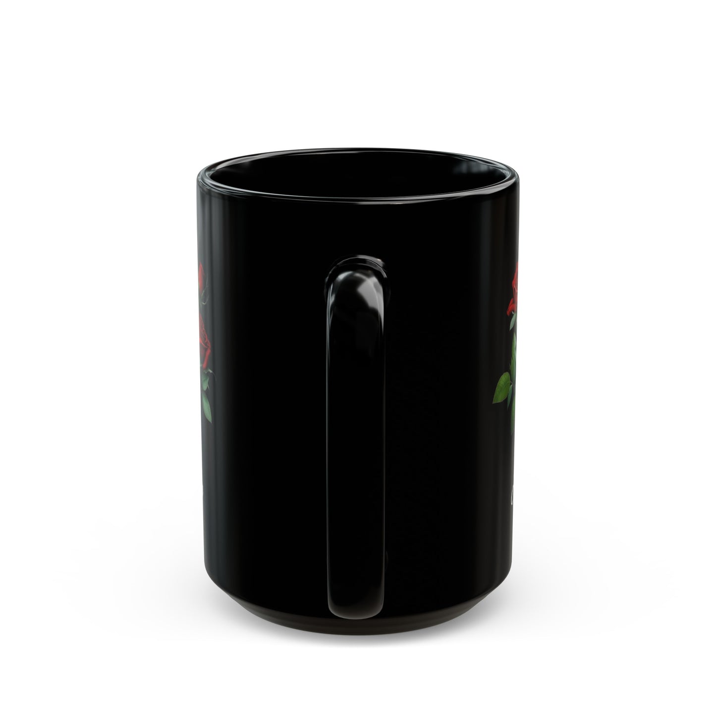 June Birth Flower Rose Black Mug (11oz, 15oz)