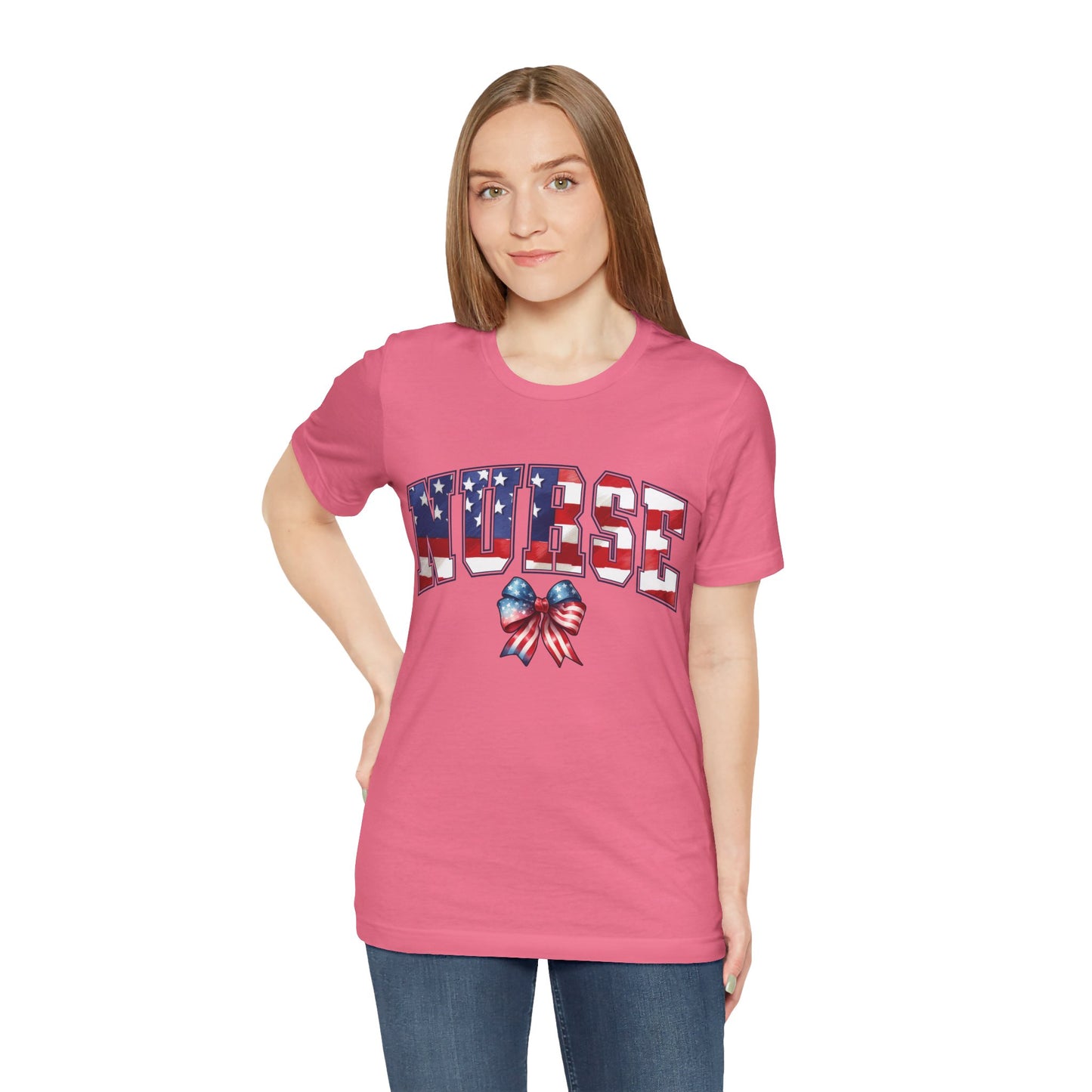 Patriotic Nurse Unisex Jersey Short Sleeve Tee