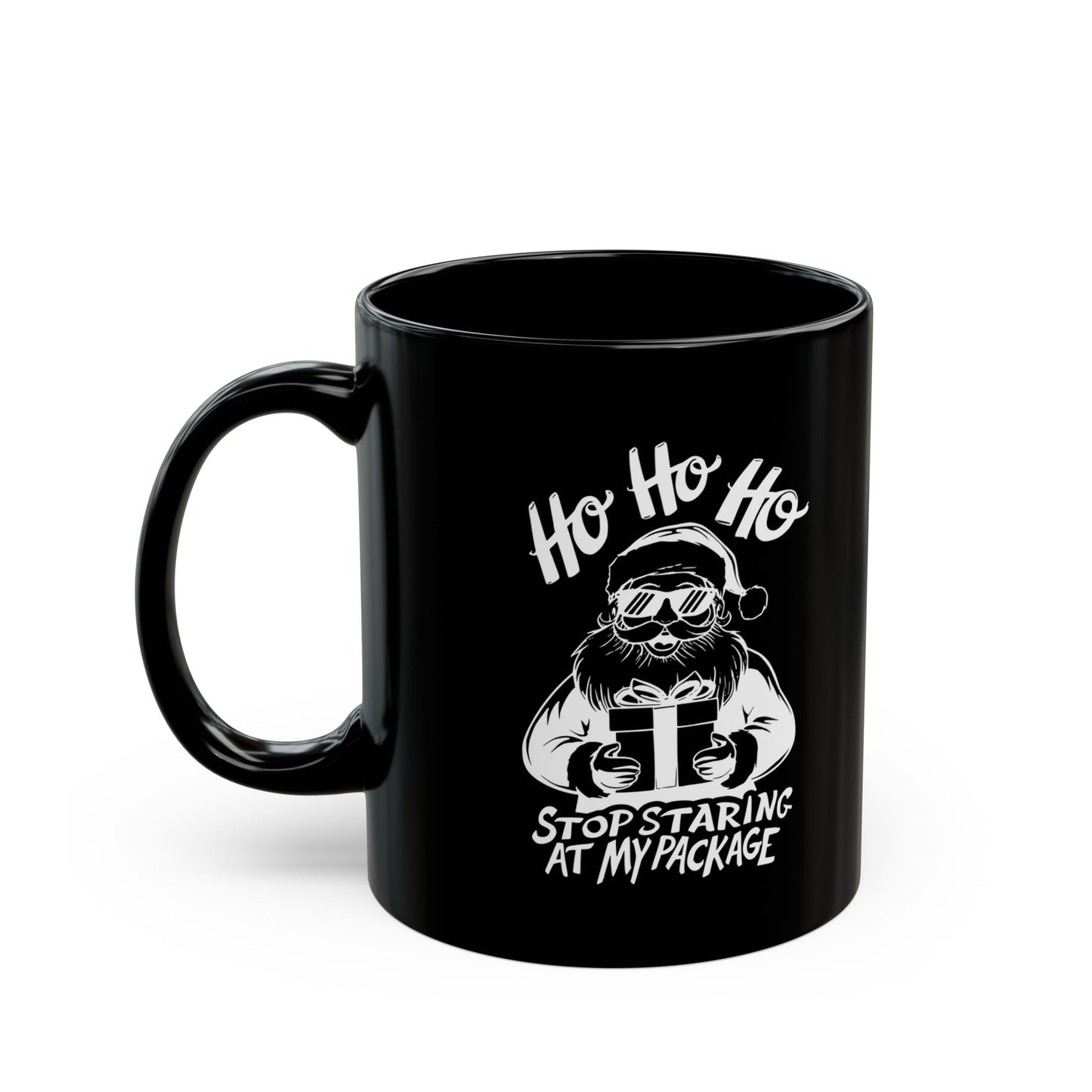 Funny Staring at my Package Black Mug (11oz, 15oz)