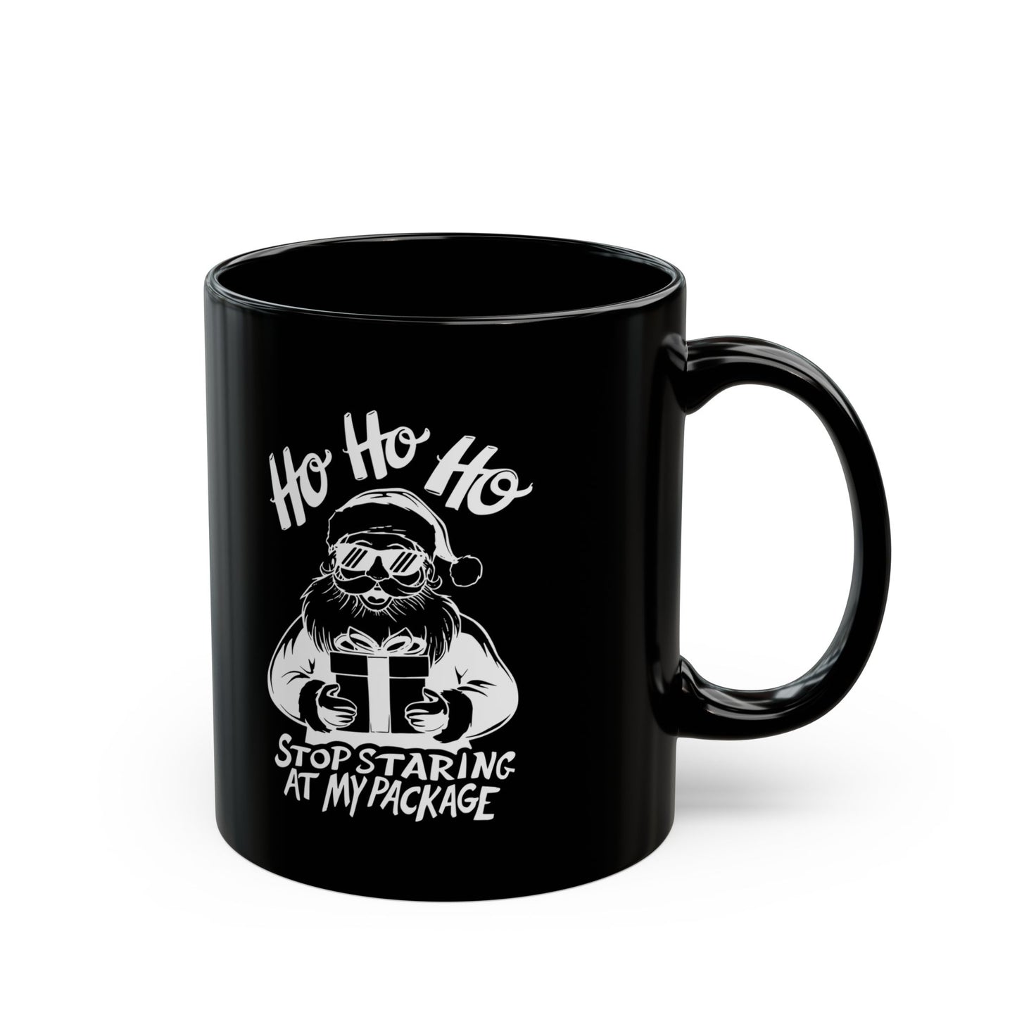 Funny Staring at my Package Black Mug (11oz, 15oz)