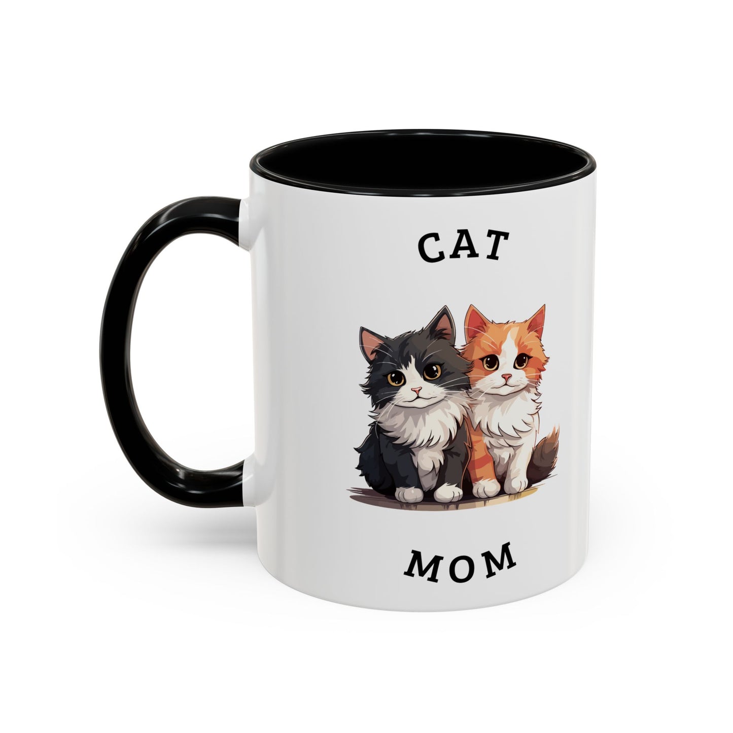 Cat Mom Accent Coffee Mug, 11oz