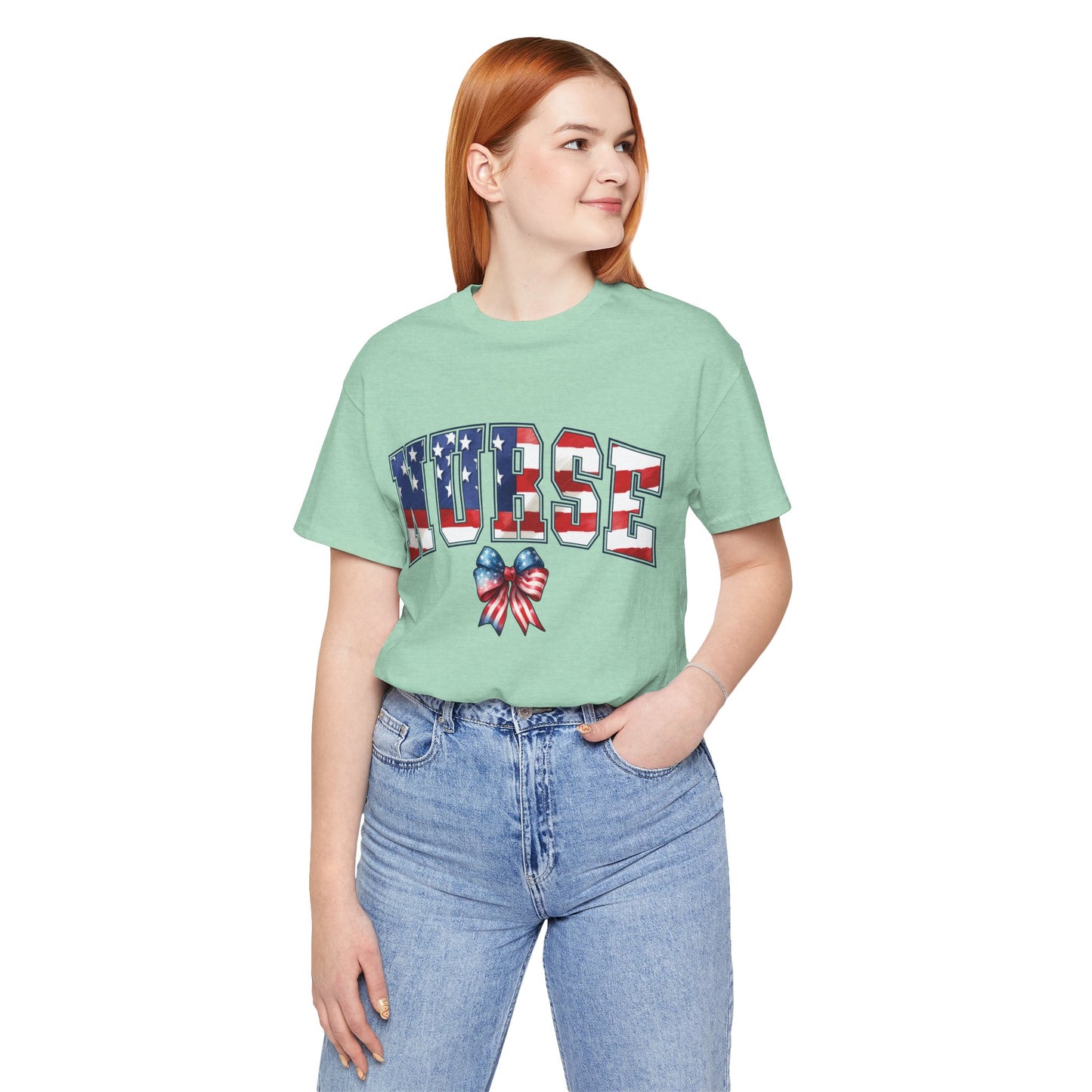 Patriotic Nurse Unisex Jersey Short Sleeve Tee