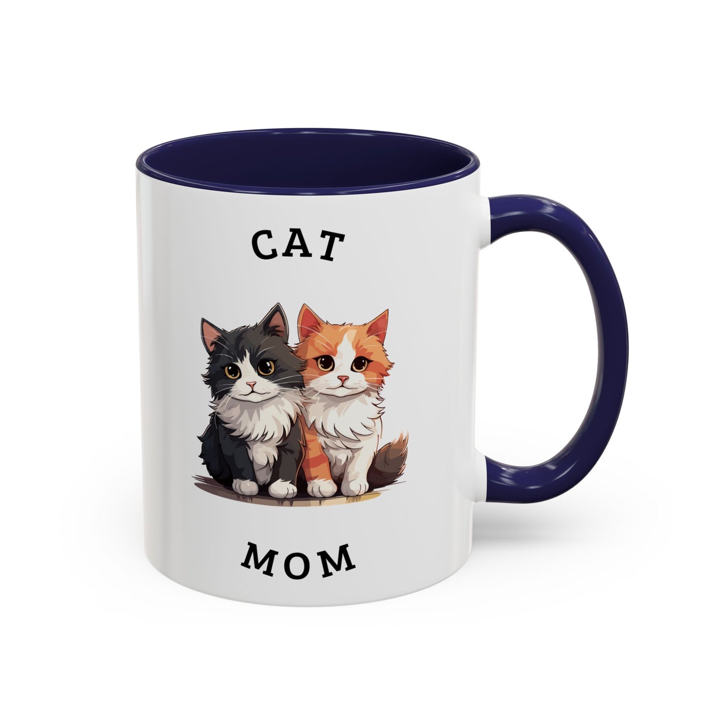 Cat Mom Accent Coffee Mug, 11oz