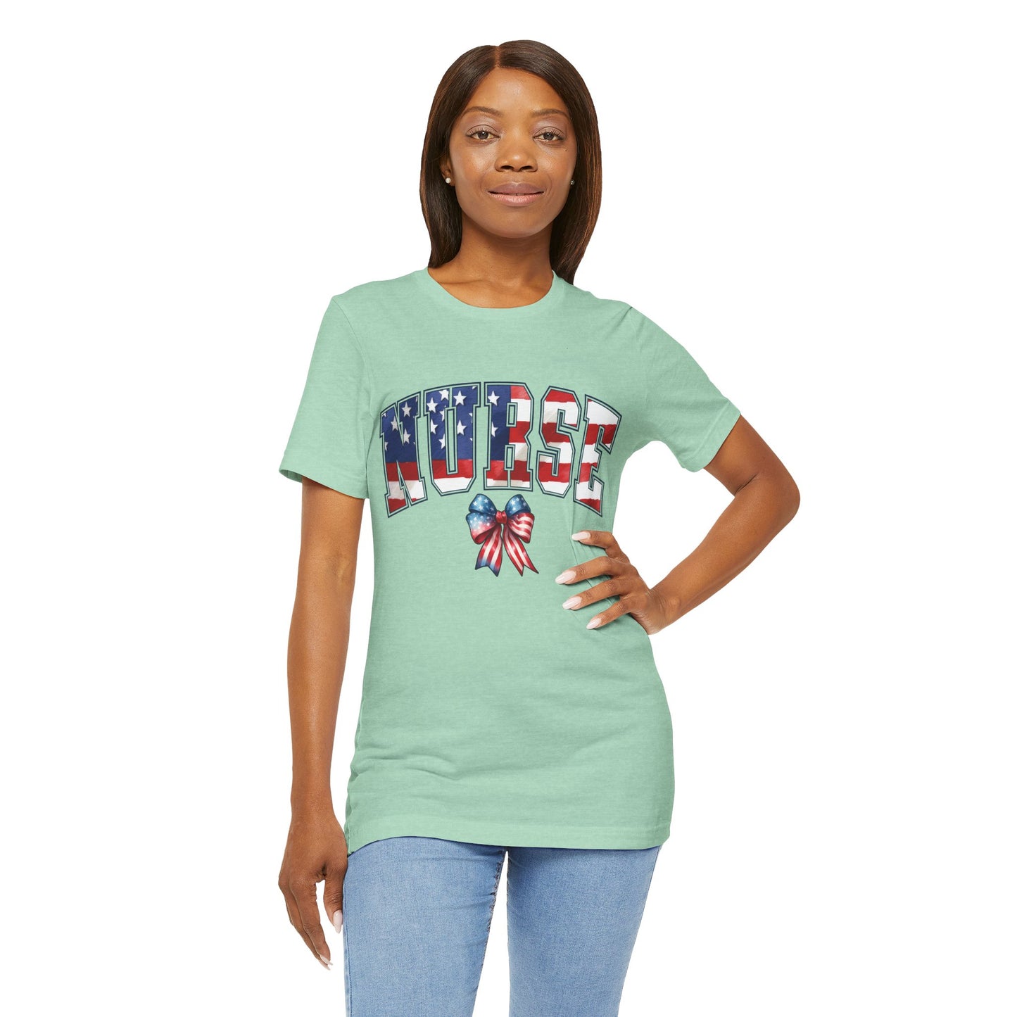 Patriotic Nurse Unisex Jersey Short Sleeve Tee