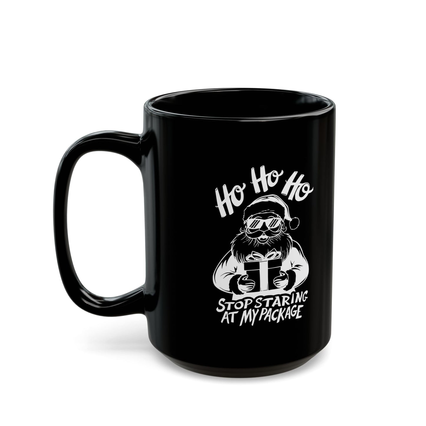 Funny Staring at my Package Black Mug (11oz, 15oz)