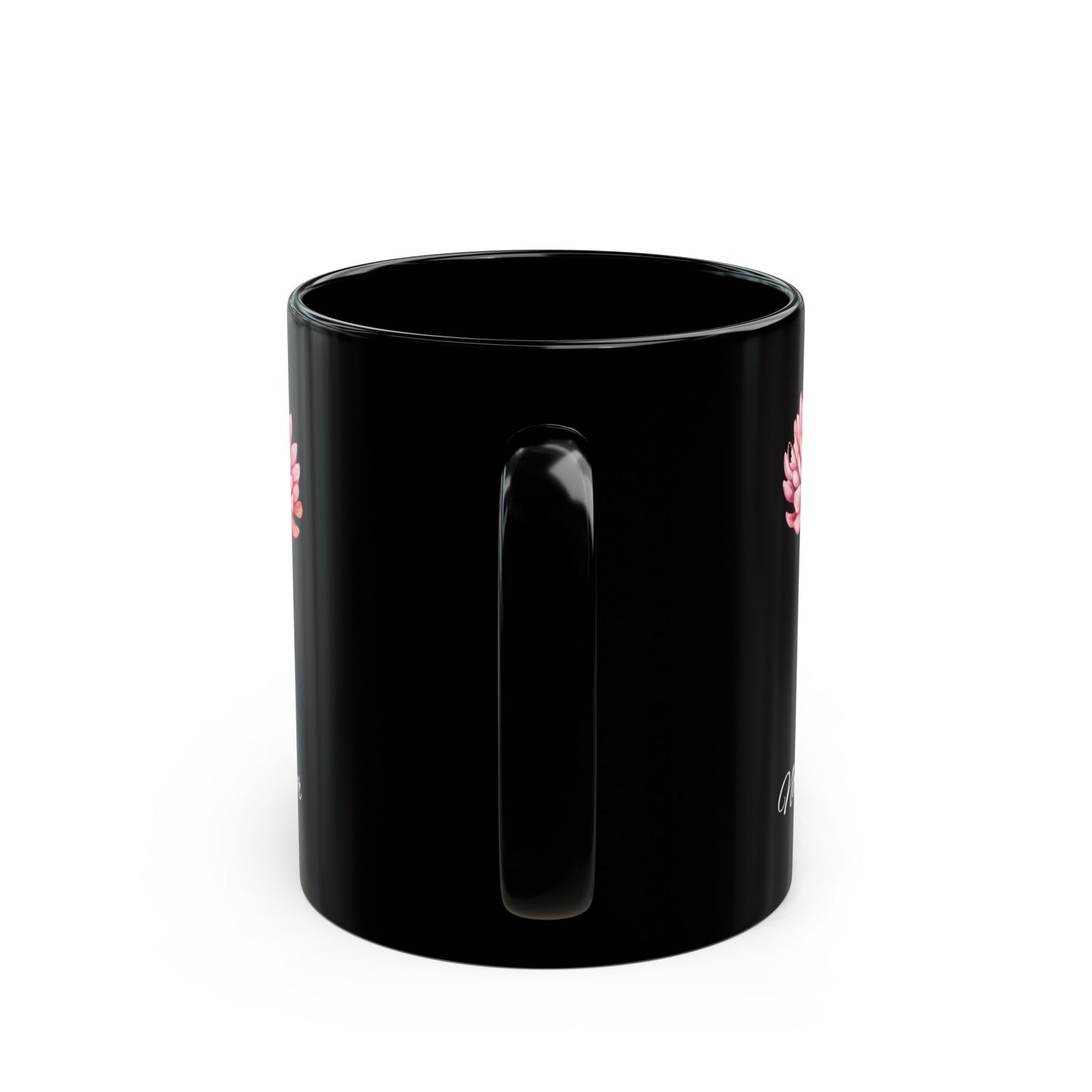 November Birth Flower Chrysanthemum Black Mug (11oz, 15oz)