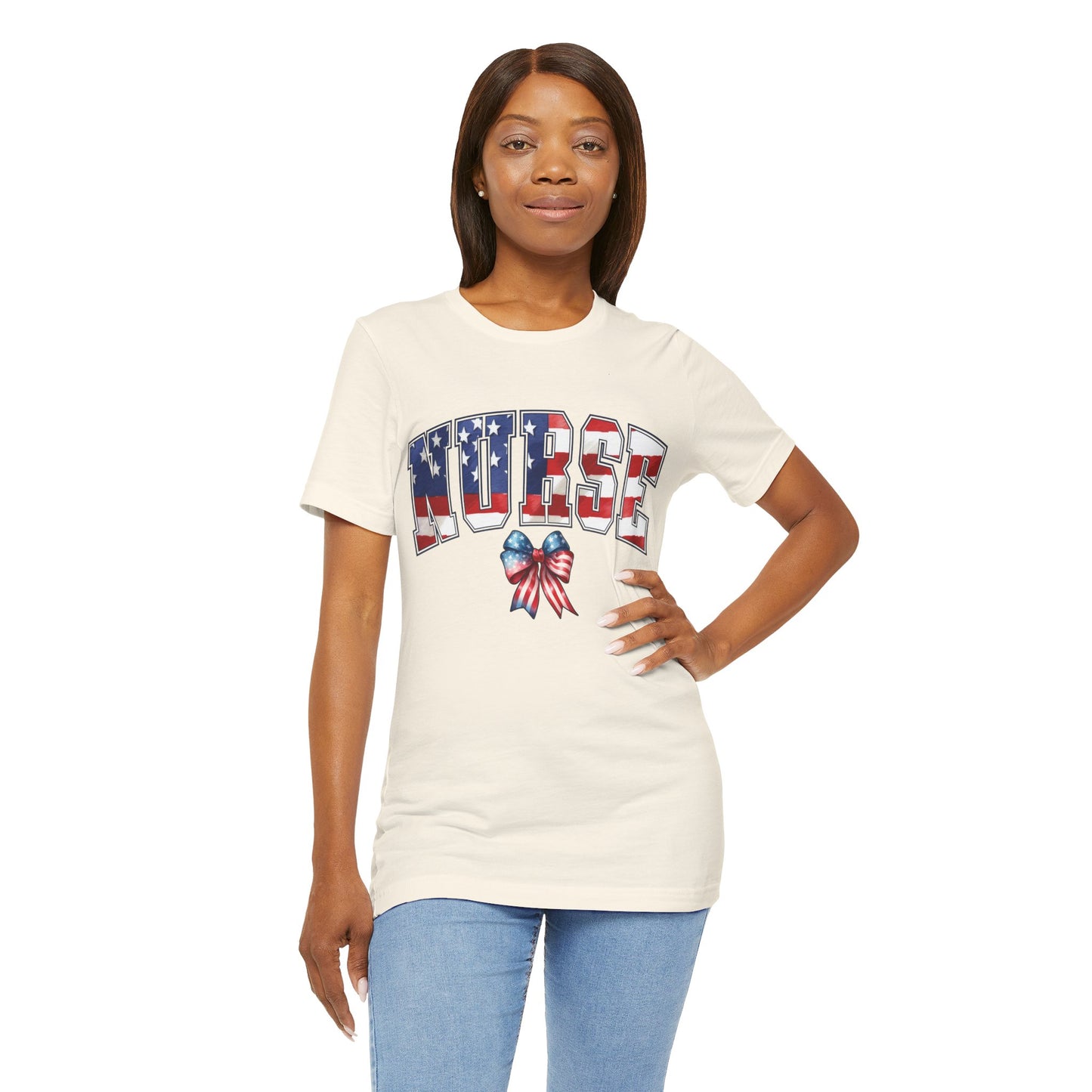 Patriotic Nurse Unisex Jersey Short Sleeve Tee